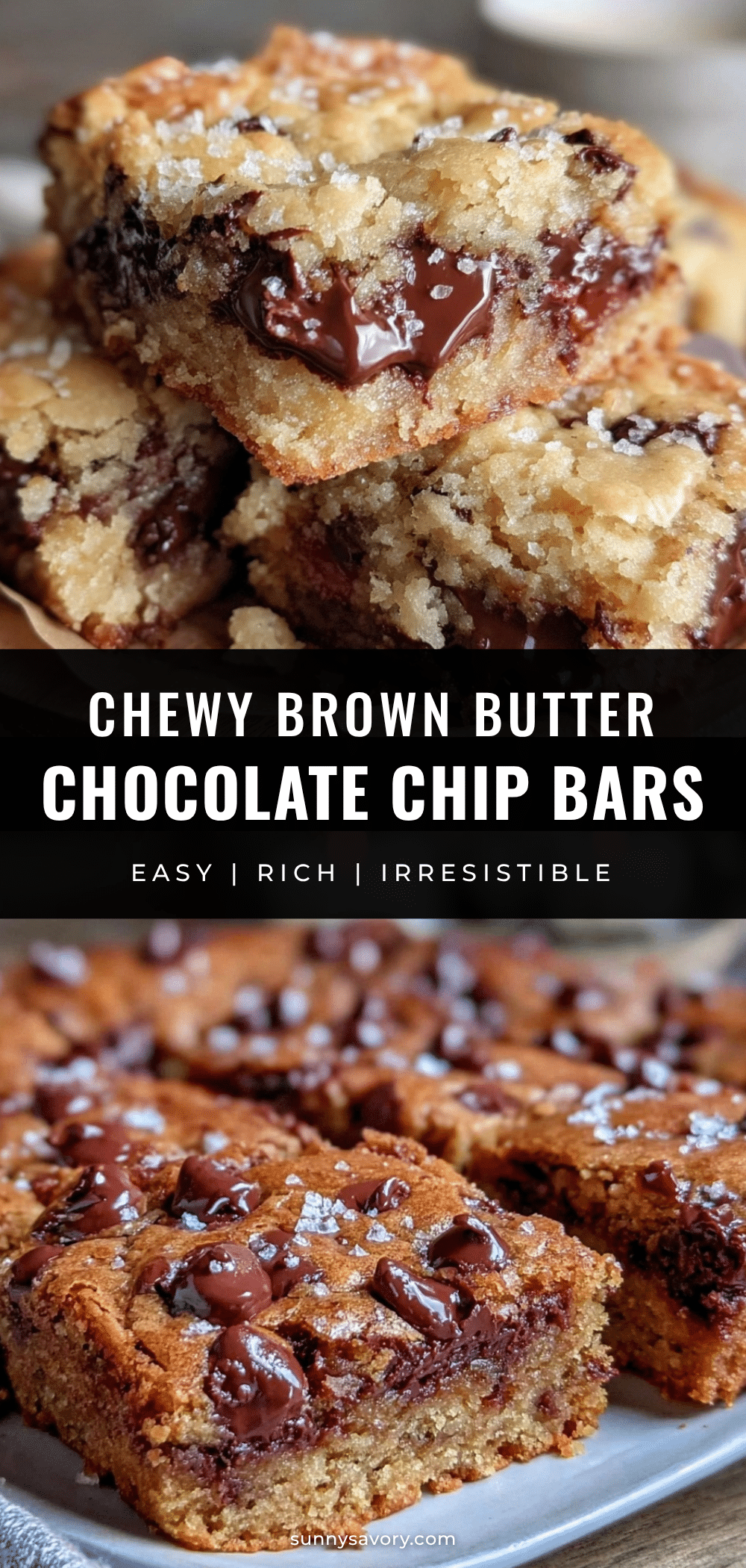 brown butter chocolate chip cookie bars recipe