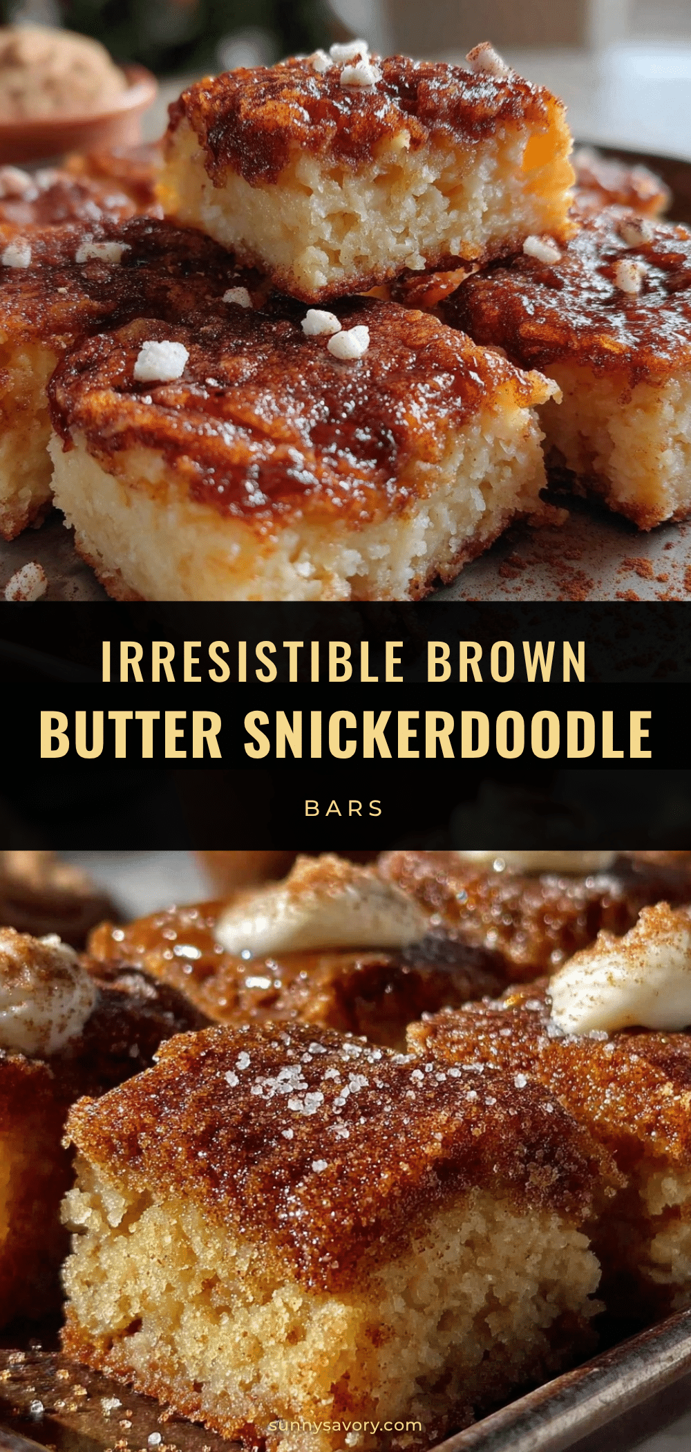brown butter snickerdoodle bars recipe