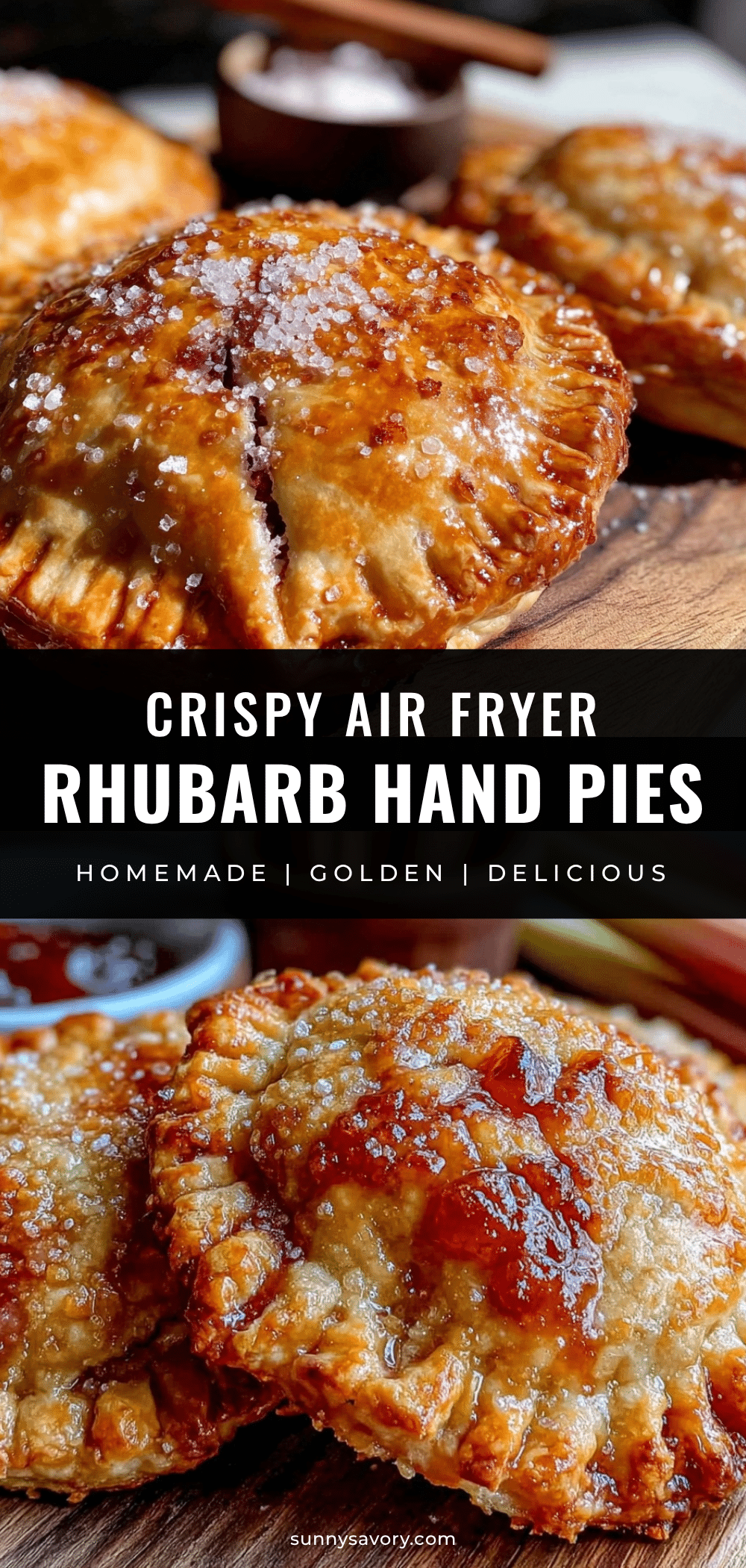 crispy air fryer rhubarb hand pies recipe