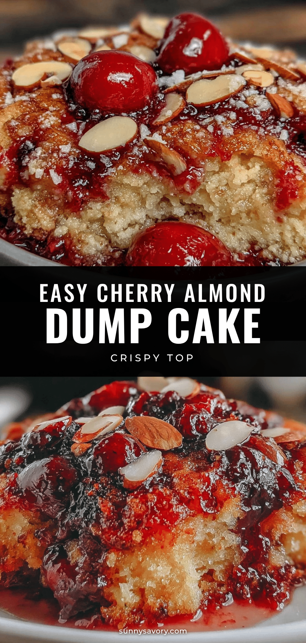 Easy Cherry Almond Dump Cake recipe
