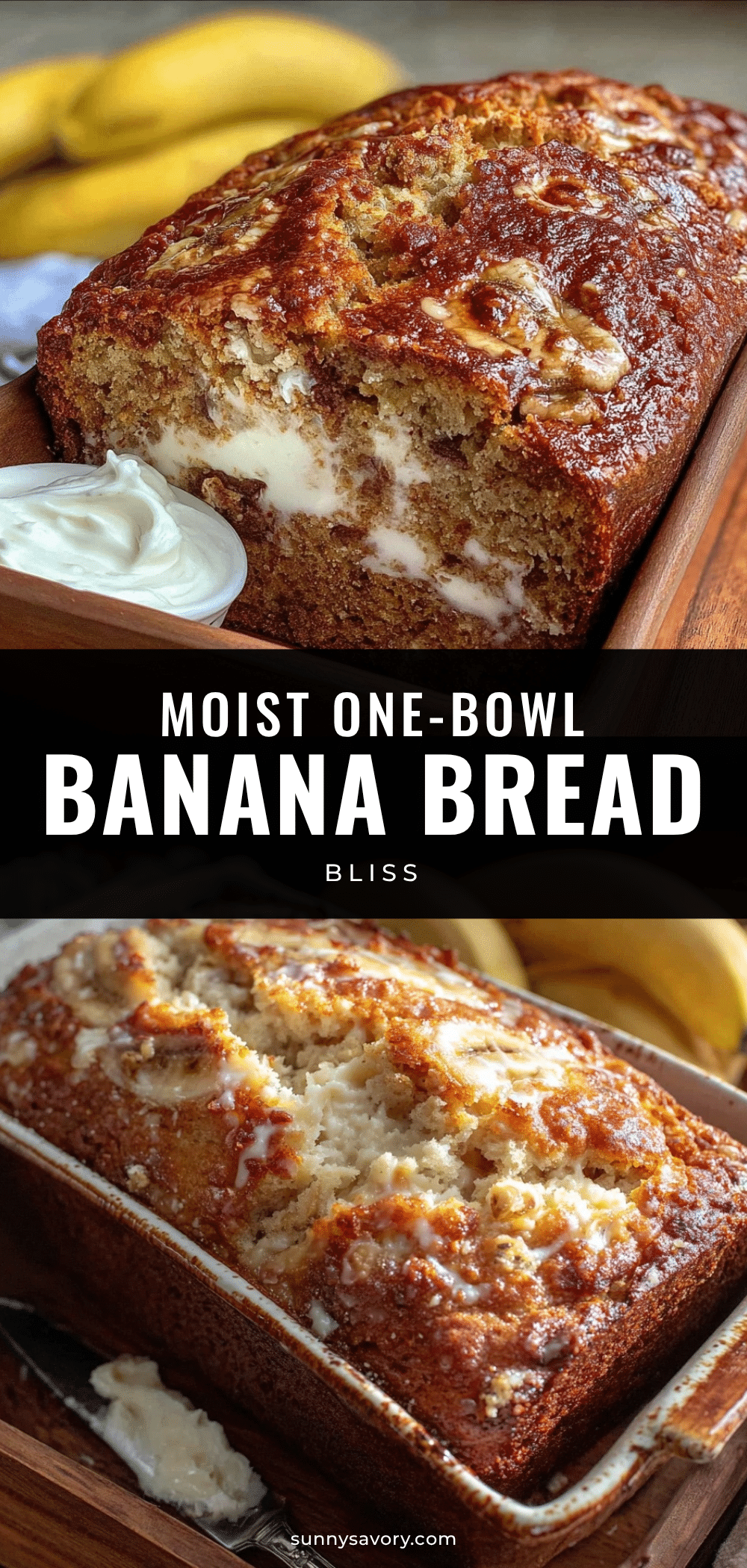 easy one-bowl banana bread recipe