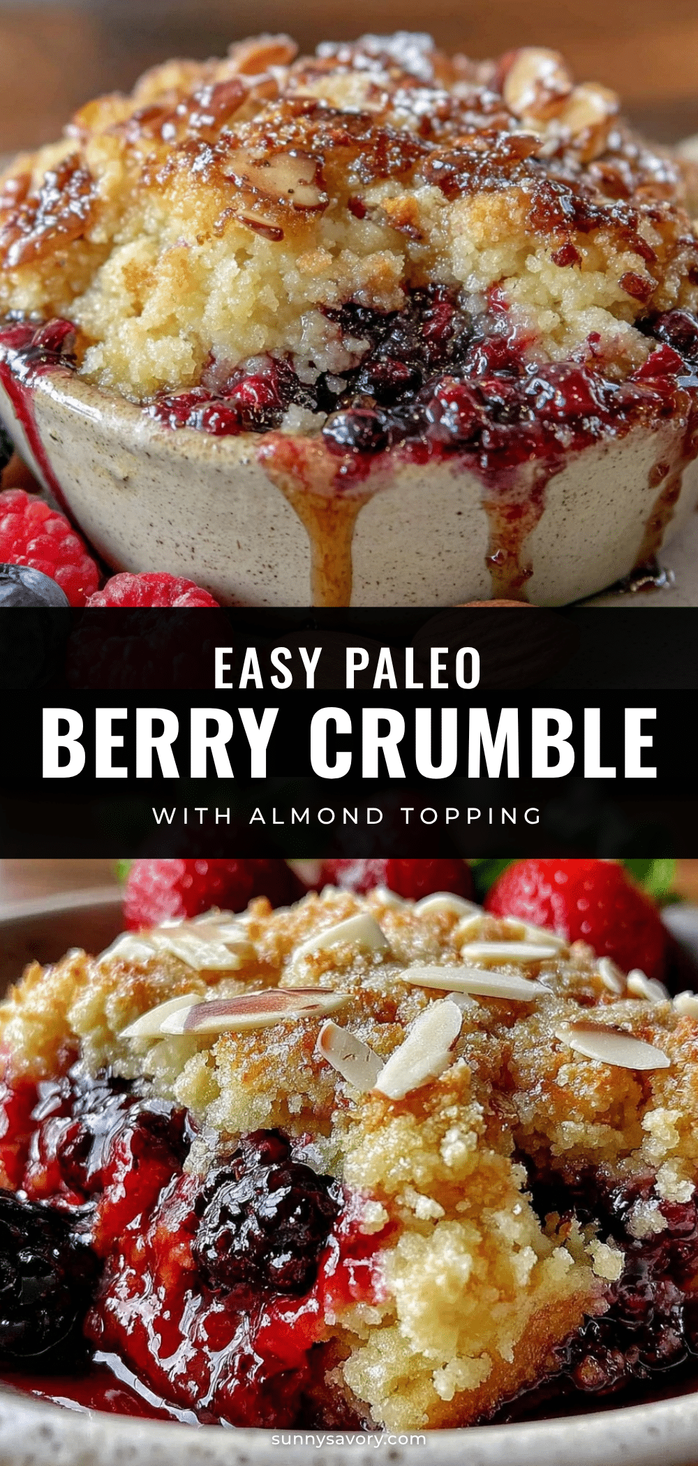 Easy Paleo Memorial Day Berry Crumble recipe