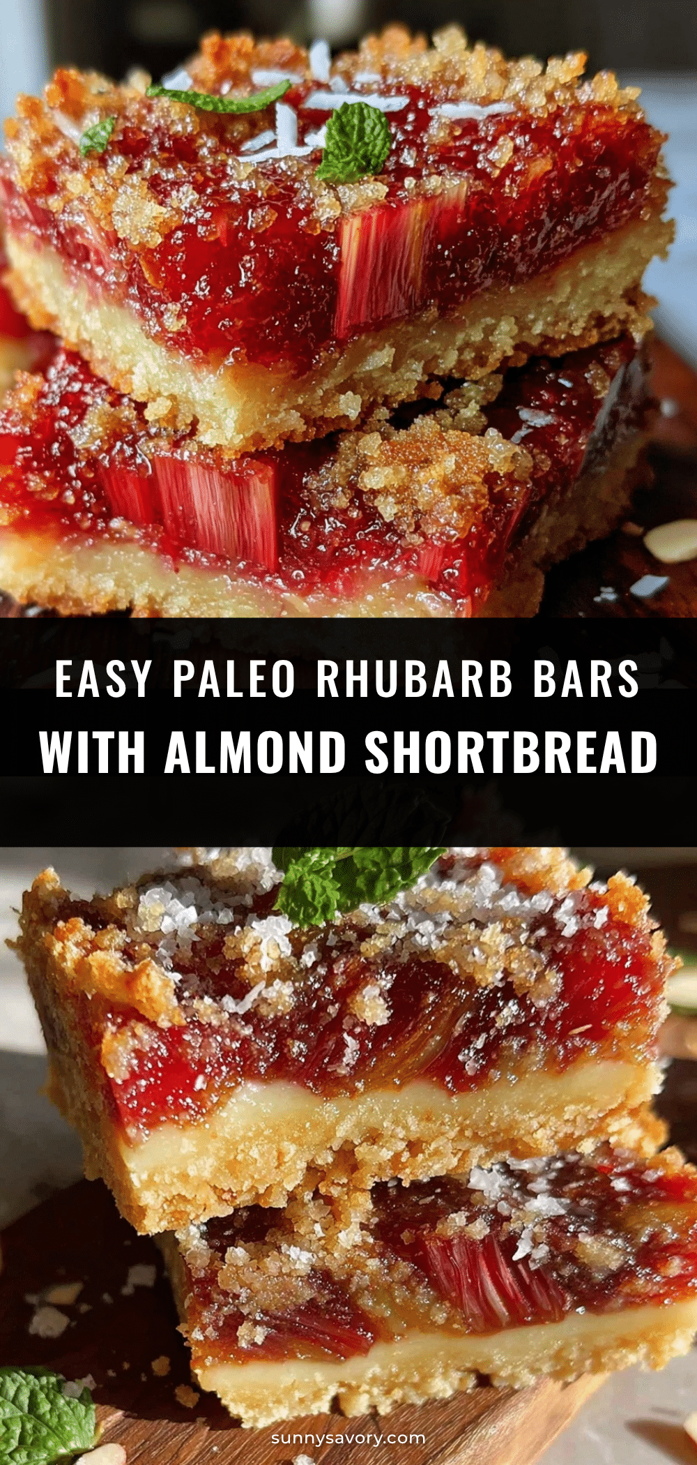 easy paleo rhubarb bars recipe