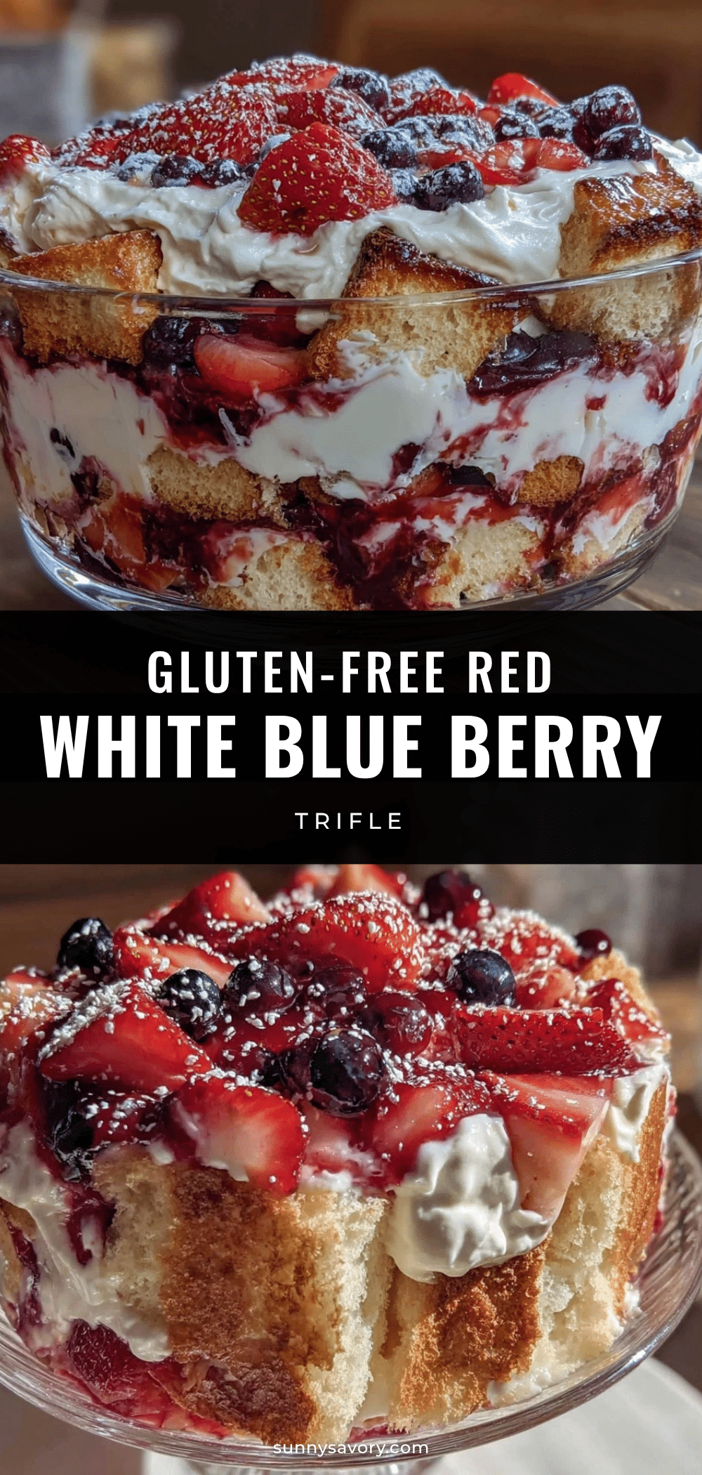 fresh gluten-free red white and blue berry trifle recipe