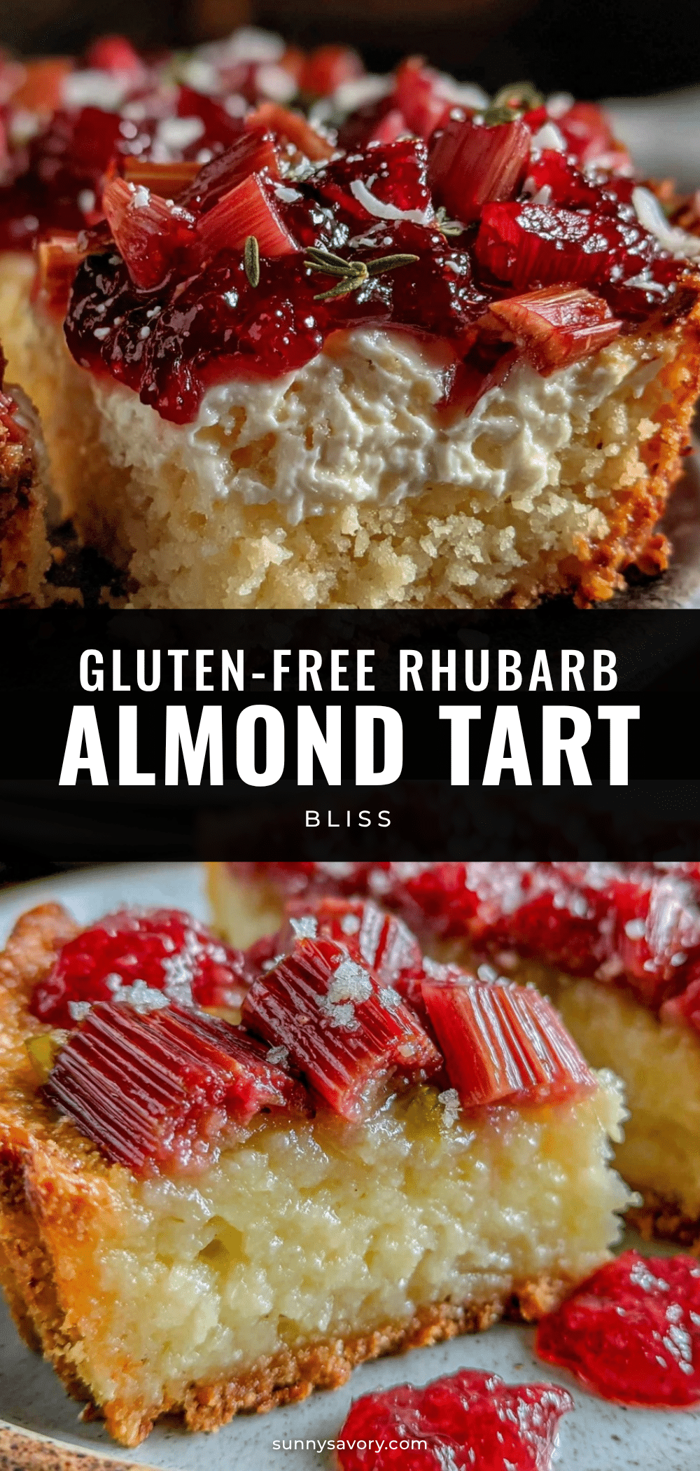 gluten-free rhubarb almond tart recipe