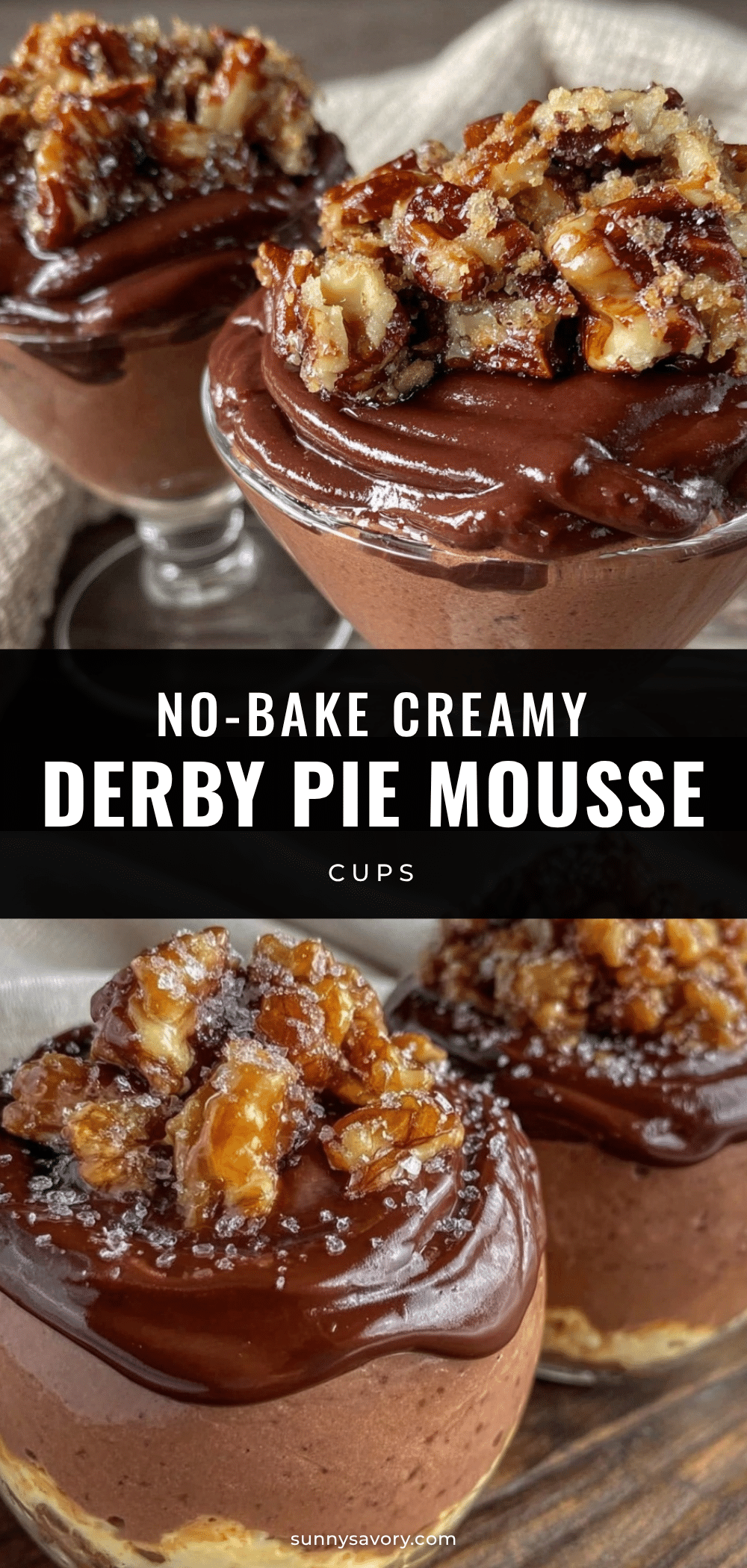 no-bake derby pie chocolate mousse cups recipe