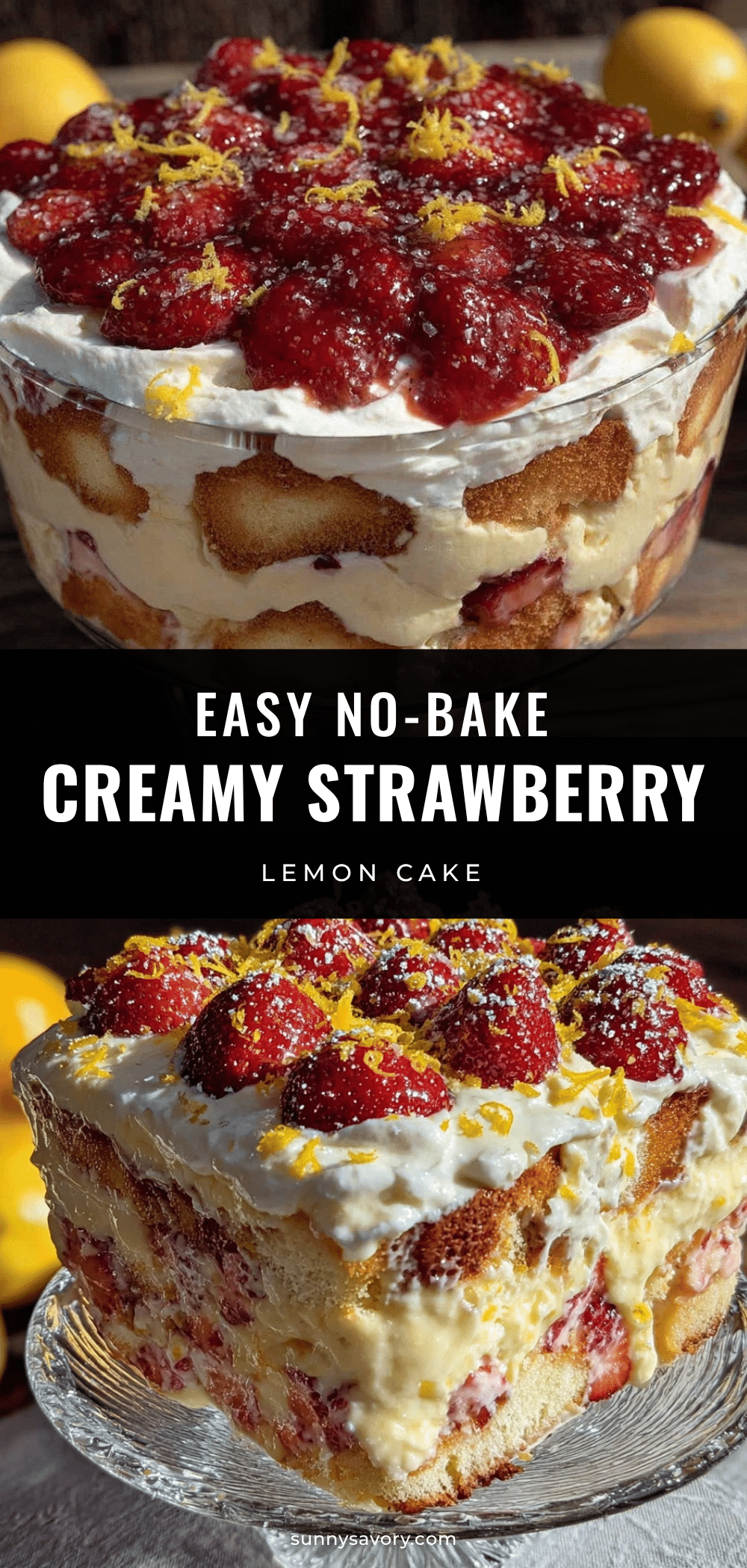 no bake strawberry lemon icebox cake recipe