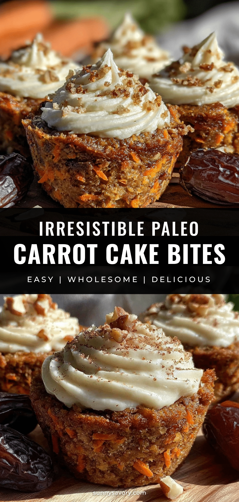 paleo carrot cake bites recipe