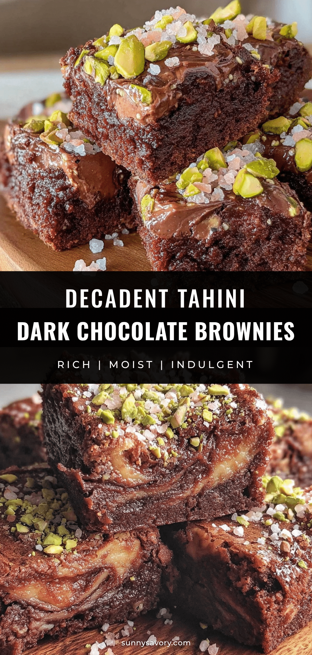 tahini dark chocolate swirl brownies recipe