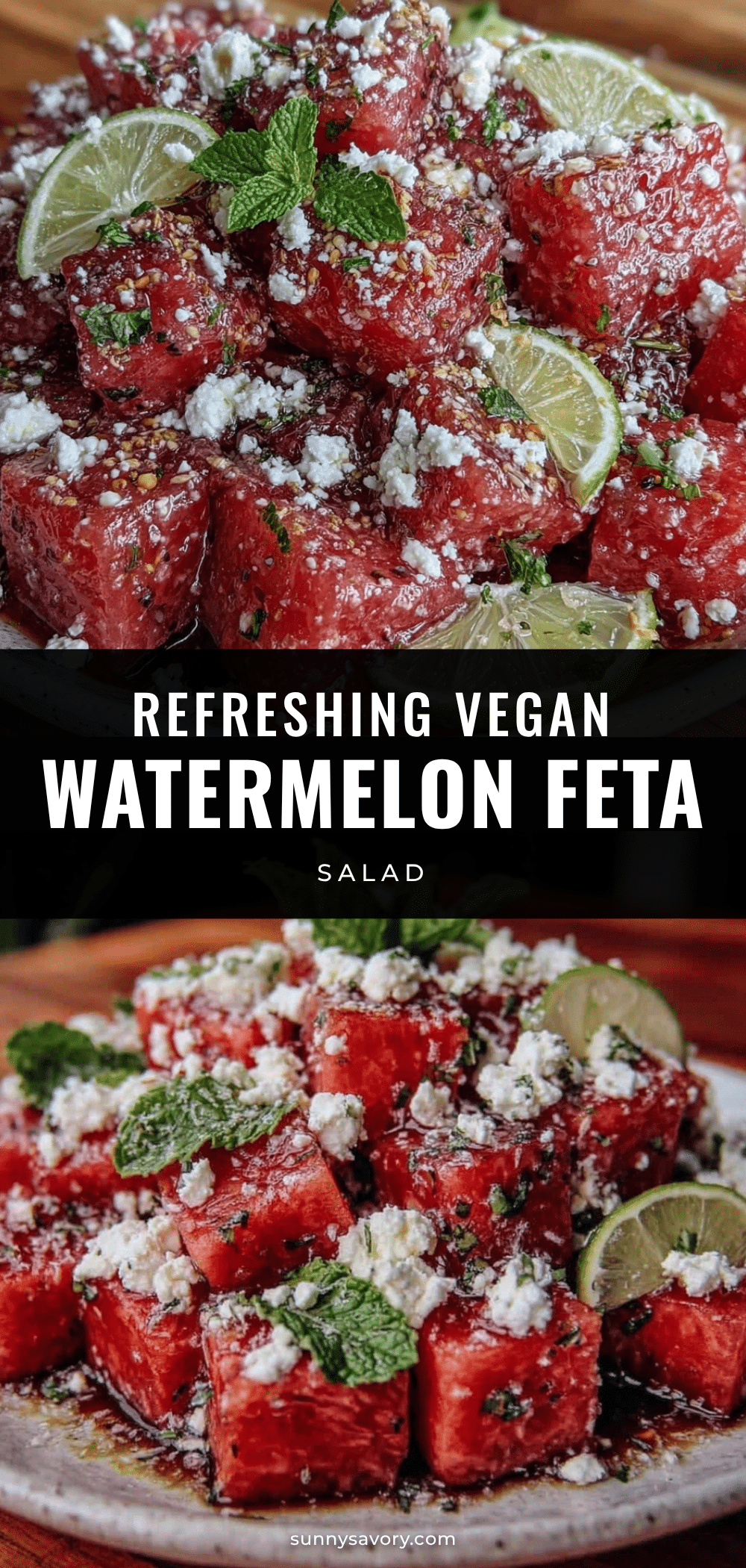 vegan watermelon feta salad recipe