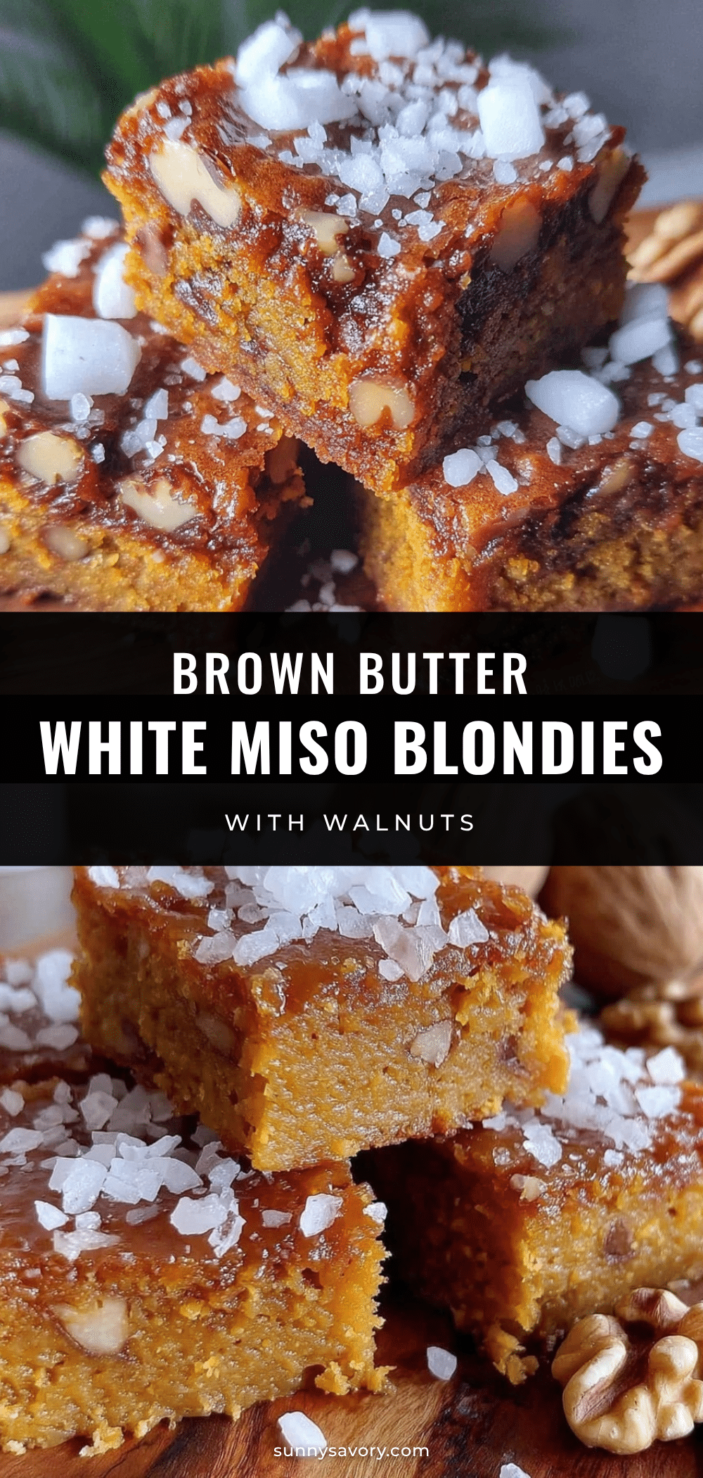white miso brown butter blondies recipe