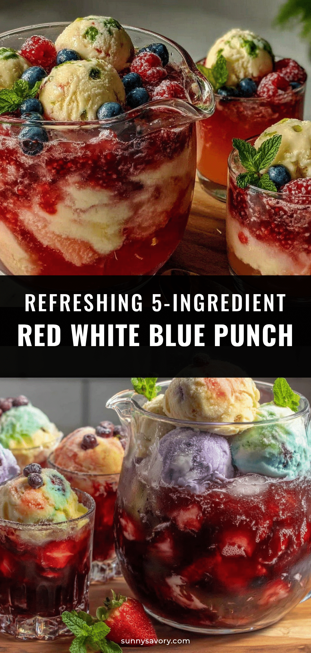 5-ingredient red white and blue punch recipe