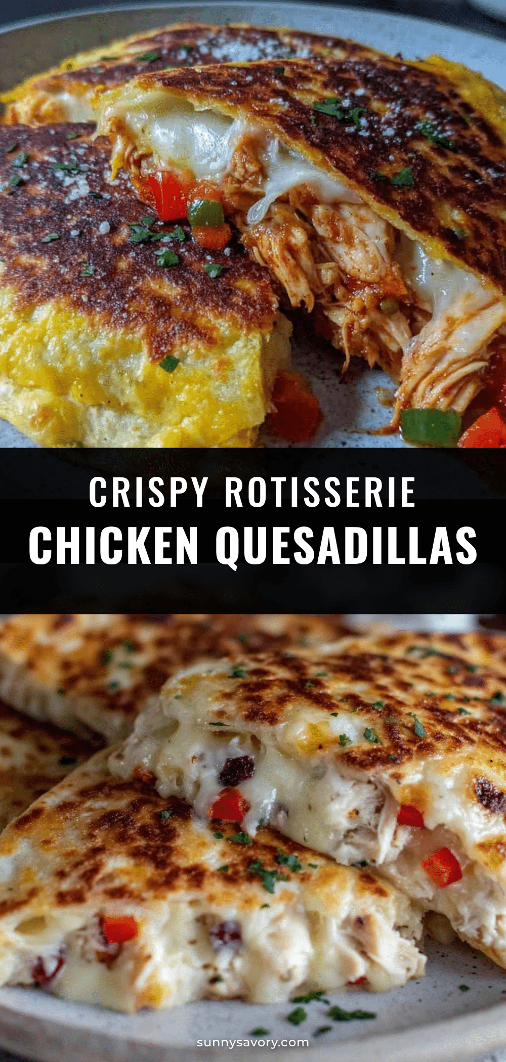 crispy rotisserie chicken quesadillas recipe
