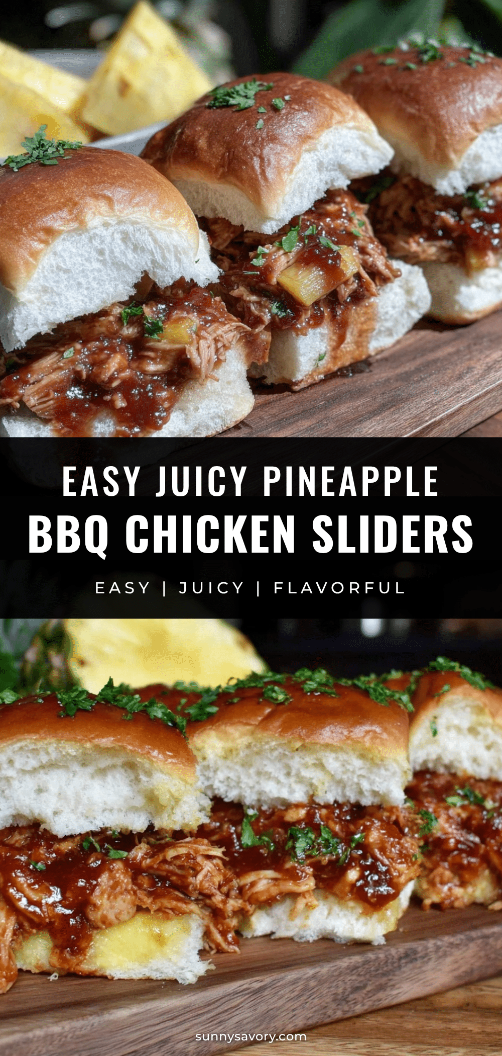 crockpot pineapple bbq chicken sliders recipe