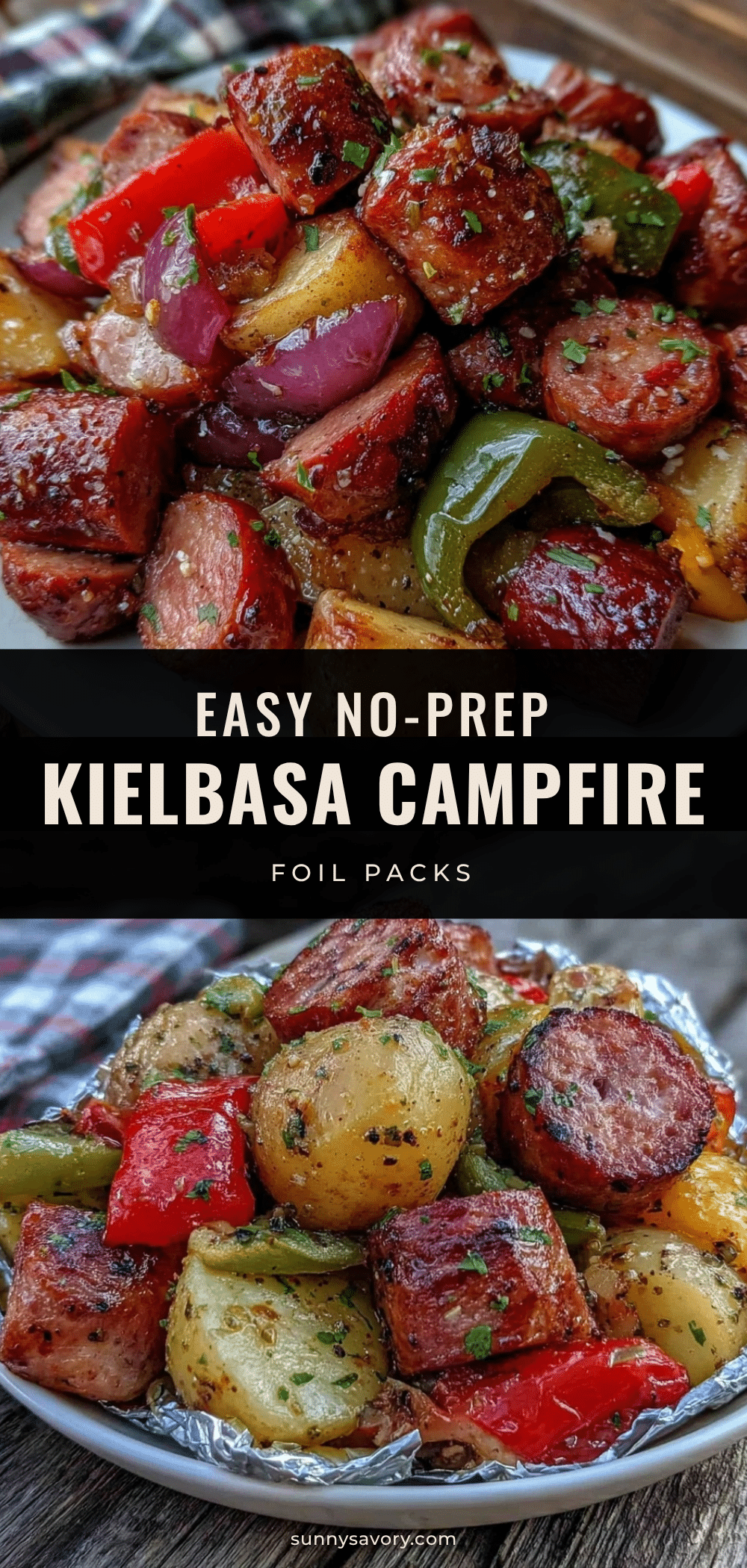 dump bag campfire foil packets kielbasa veggies recipe recipe