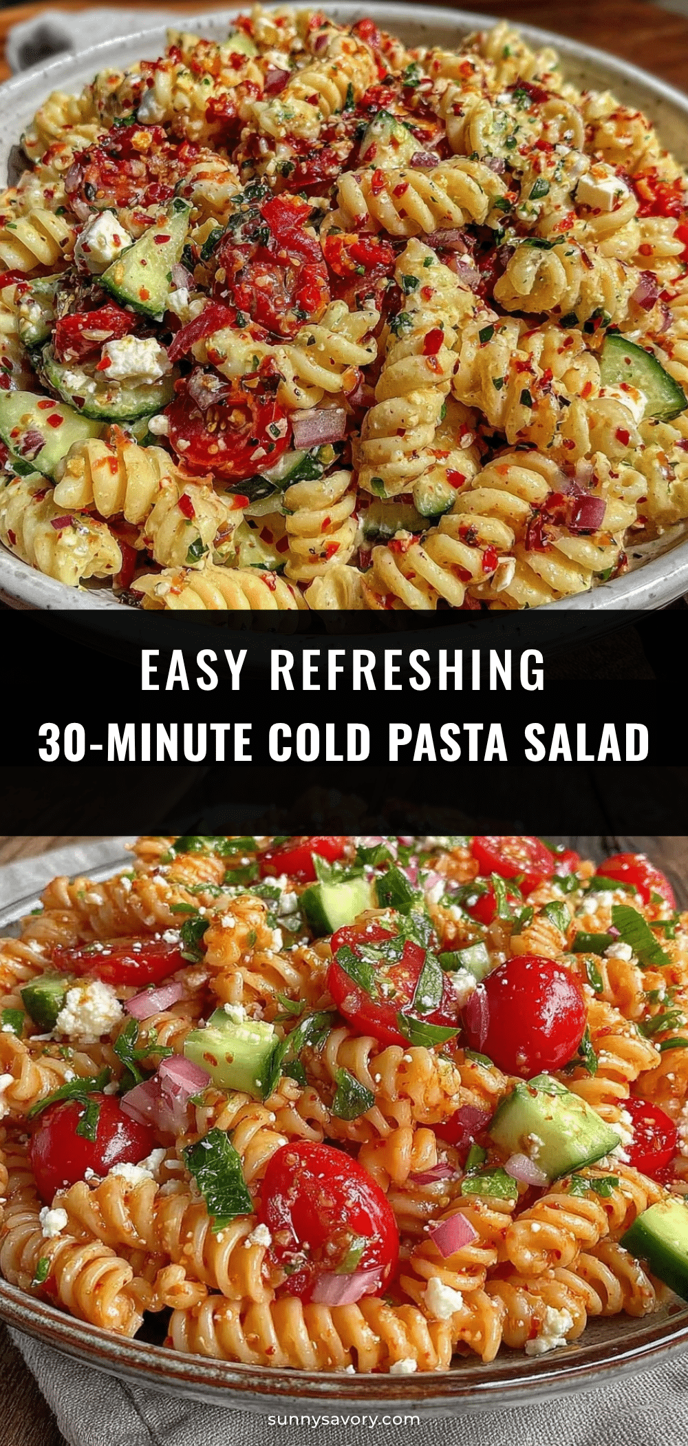 easy 30-minute cold pasta salad recipe