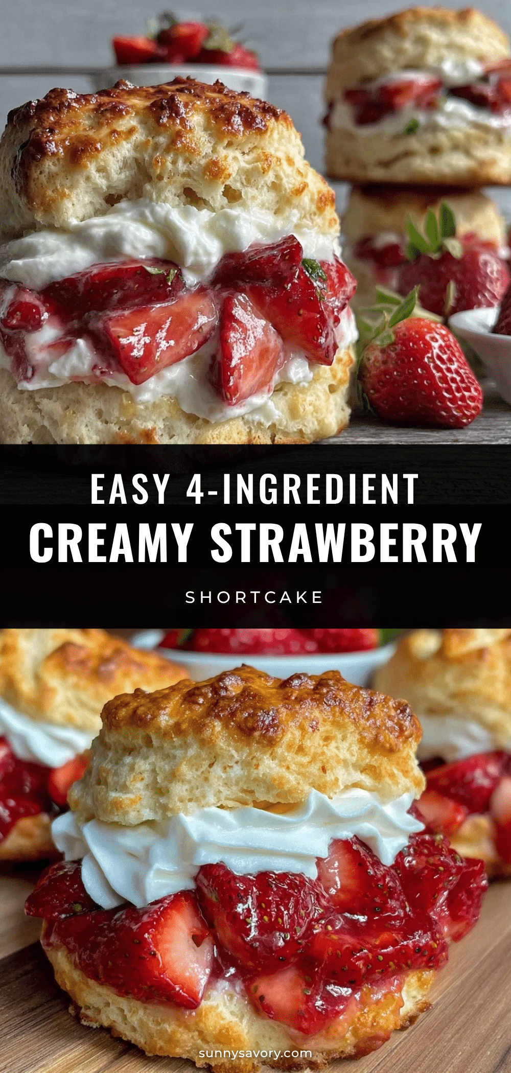 easy 4-ingredient strawberry shortcake recipe
