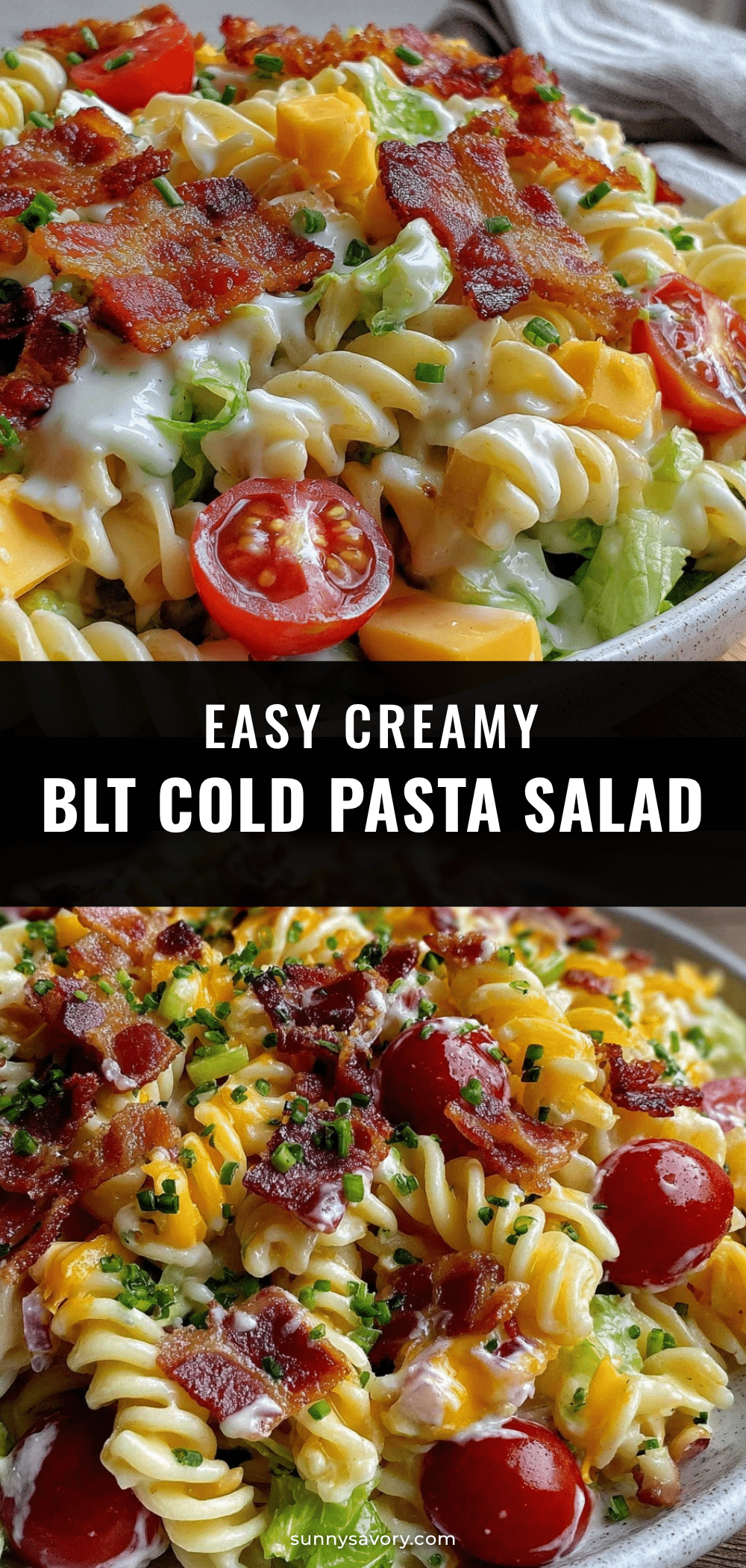 easy creamy blt cold pasta salad recipe