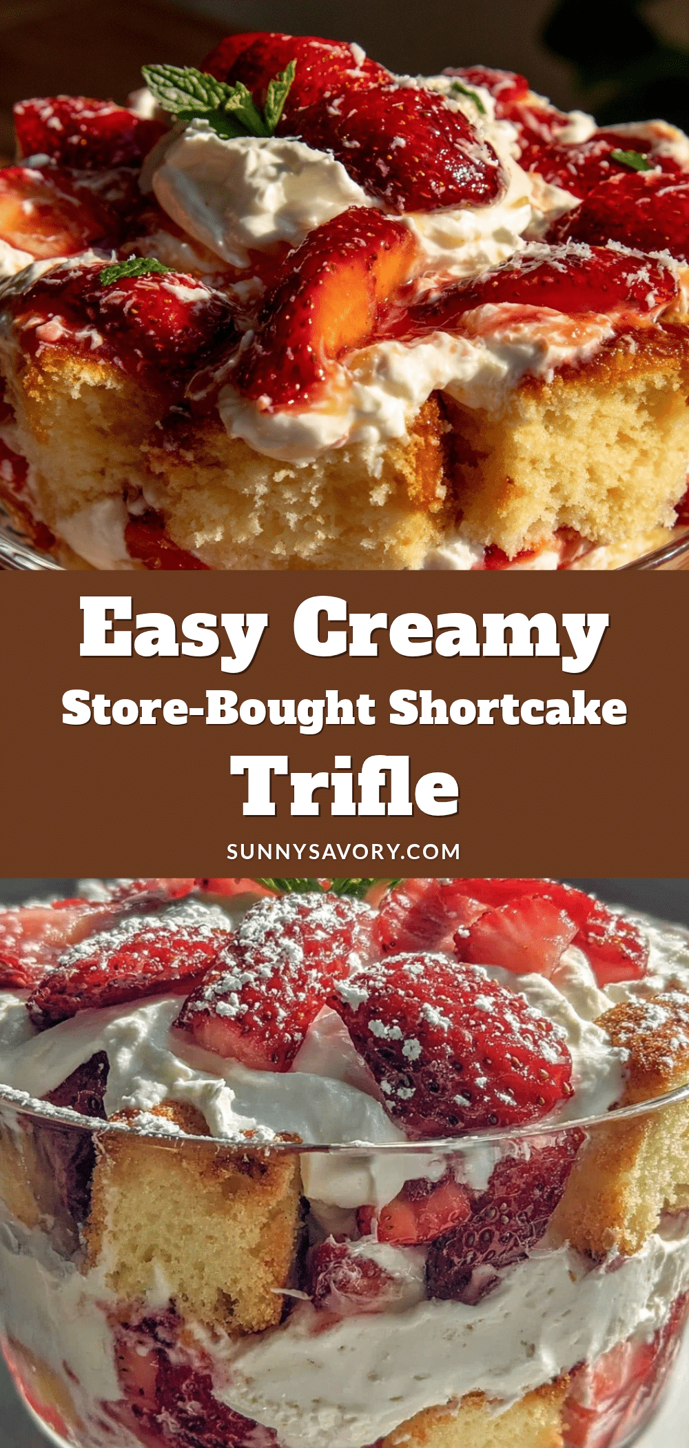 easy creamy store-bought shortcake trifle recipe