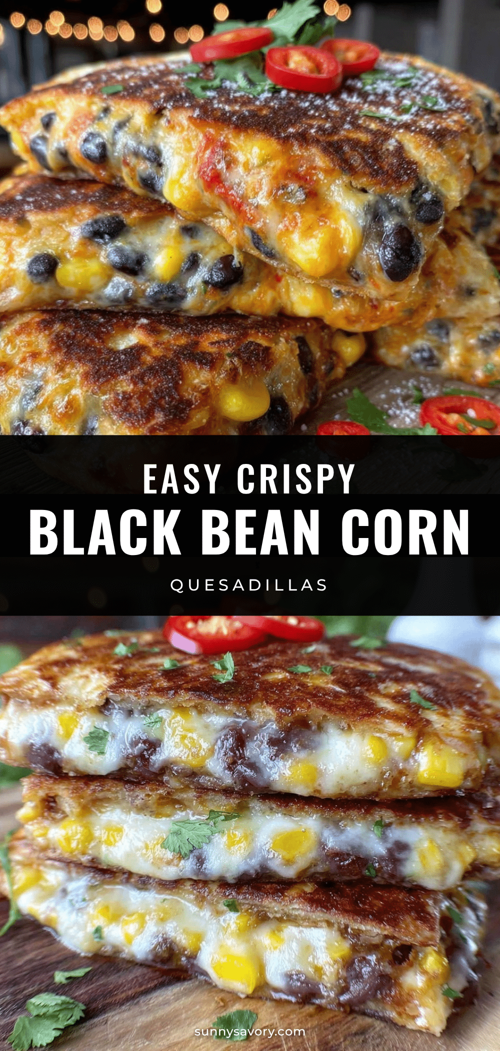 easy crispy black bean and corn quesadillas recipe