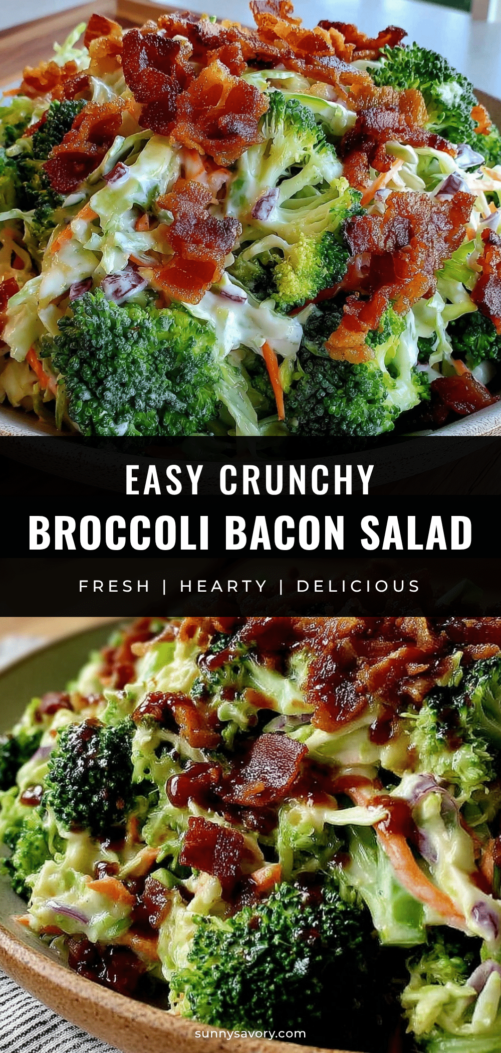 easy crunchy broccoli bacon salad recipe