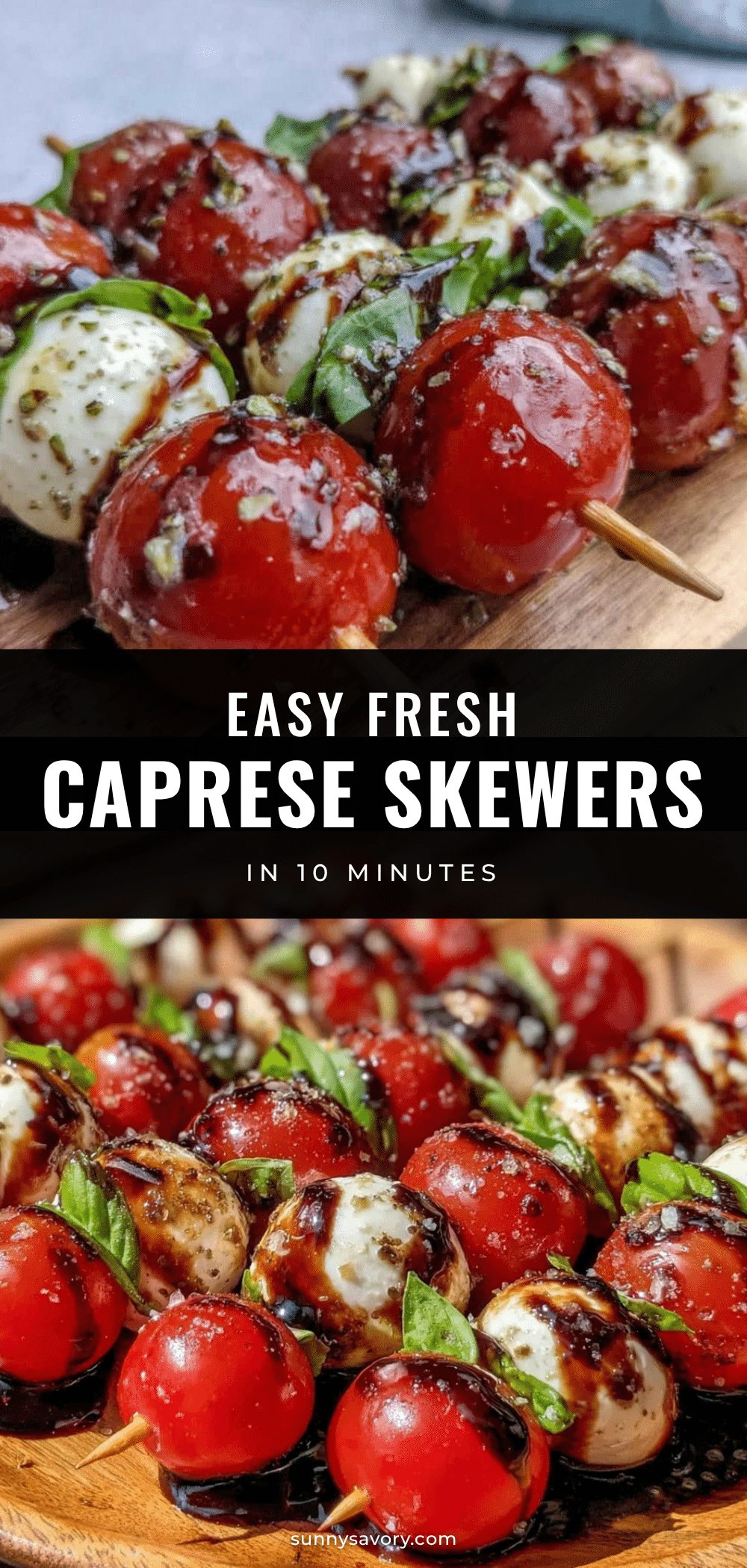Easy No-Cook Caprese Skewers recipe