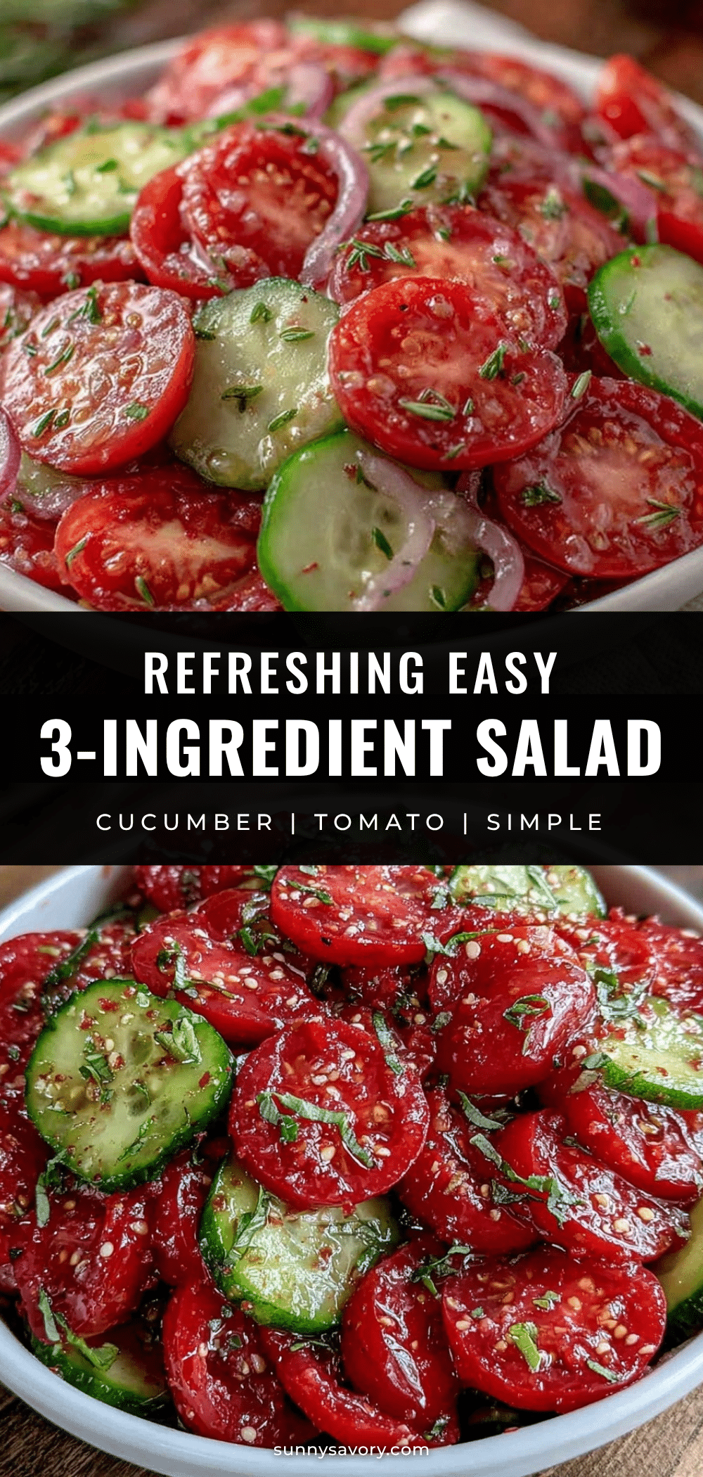 Easy No-Cook Cucumber Tomato Salad recipe