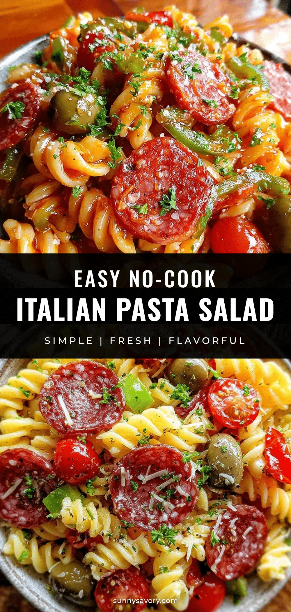 easy no-cook italian pasta salad recipe