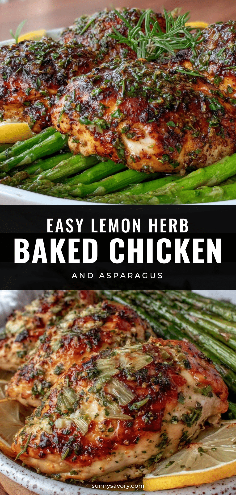 Easy One-Pan Lemon Herb Baked Chicken with Asparagus recipe