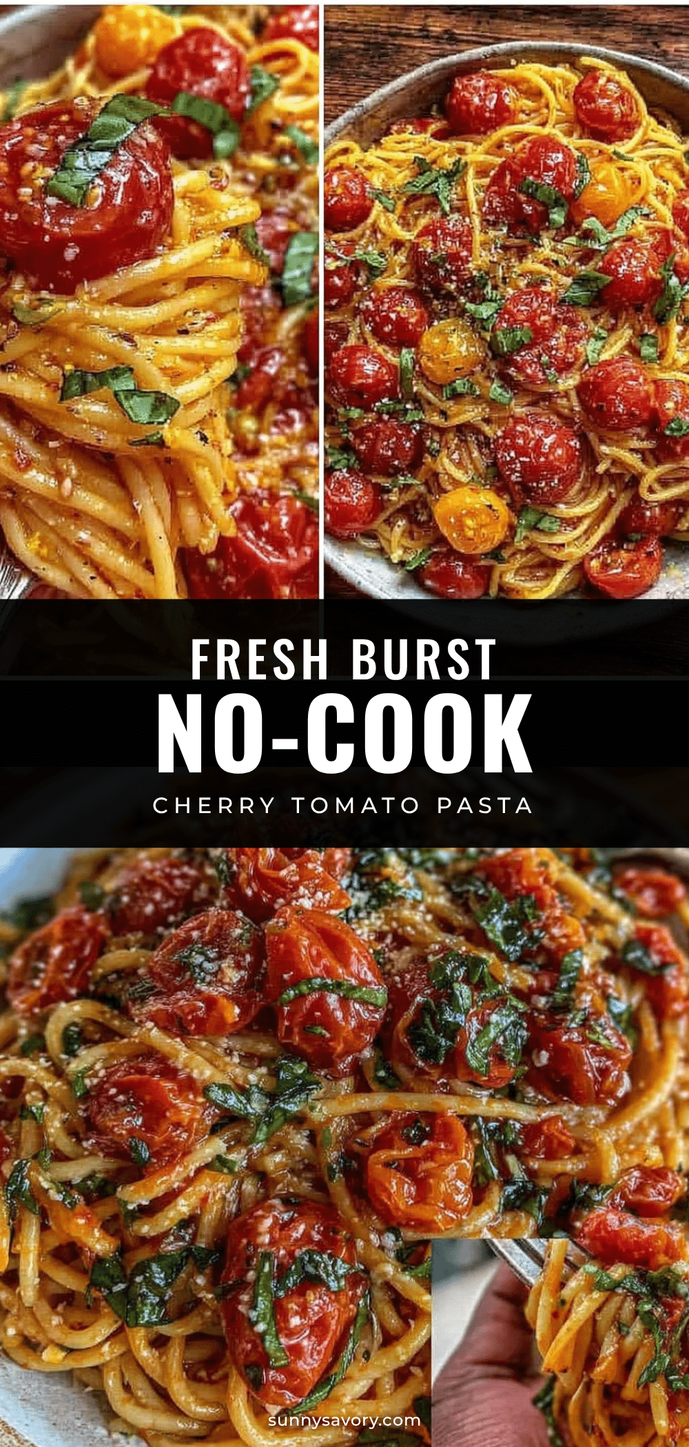 fresh no-cook burst tomato pasta recipe