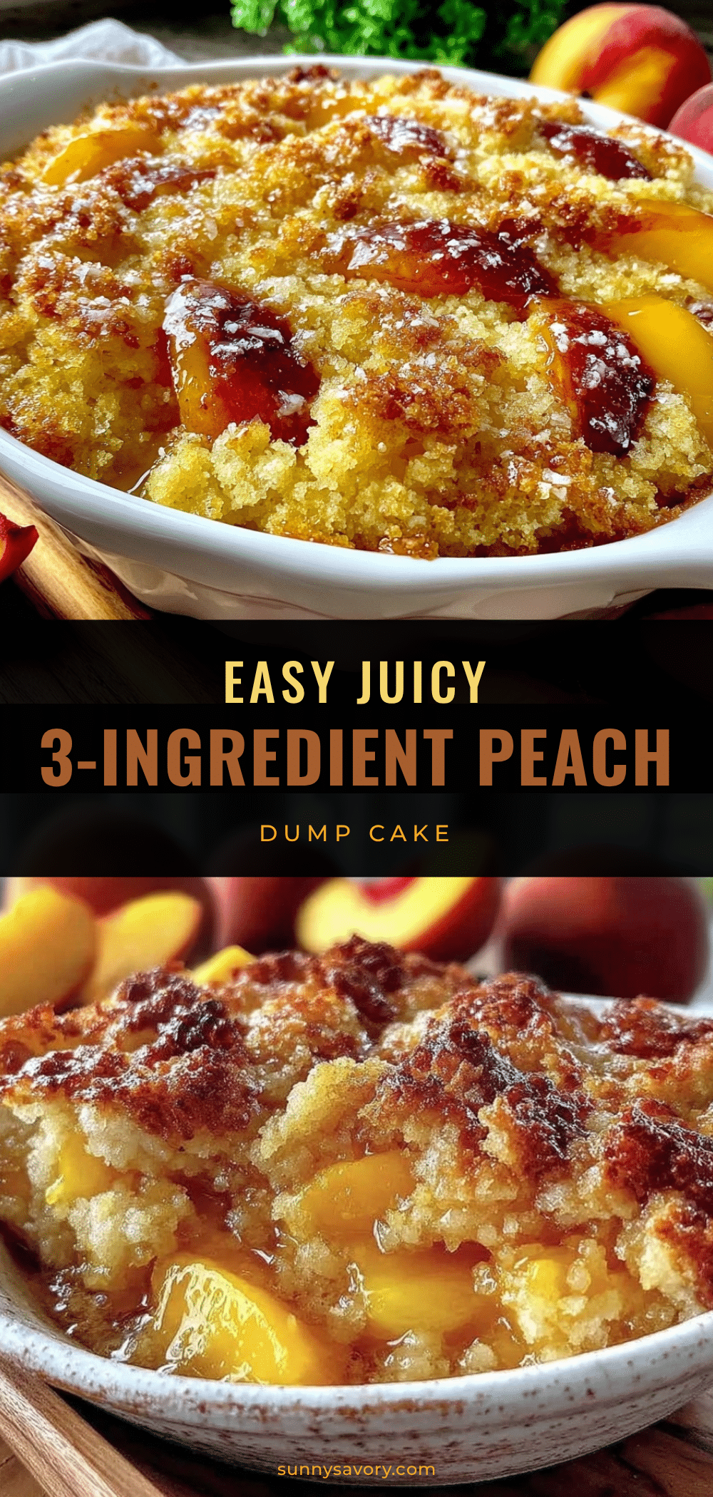 fresh peach dump cake recipe