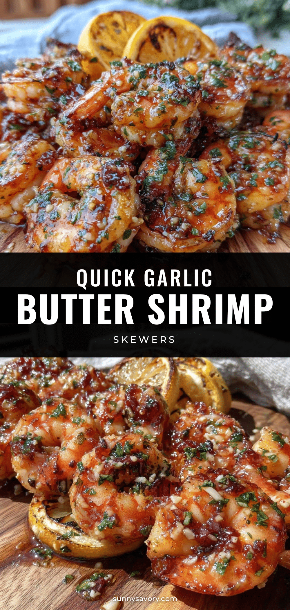 garlic butter shrimp skewers recipe