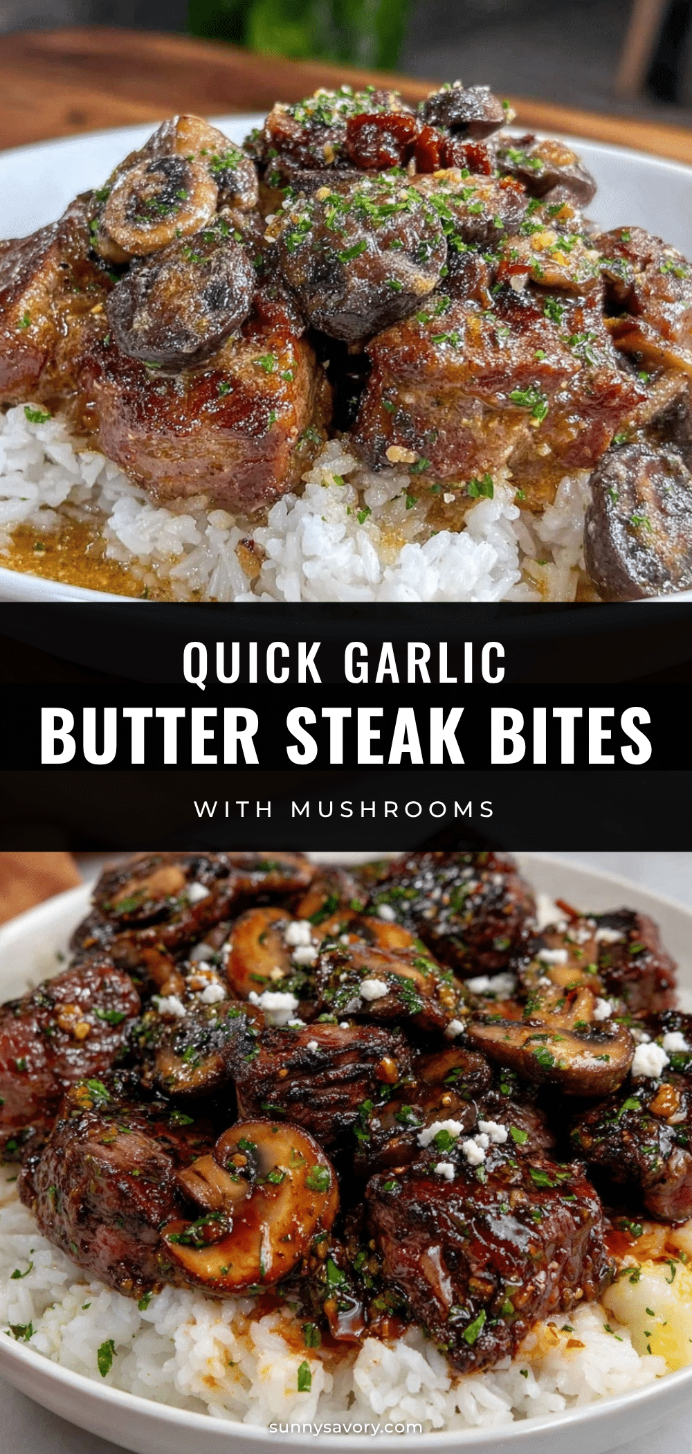 garlic butter steak bites recipe