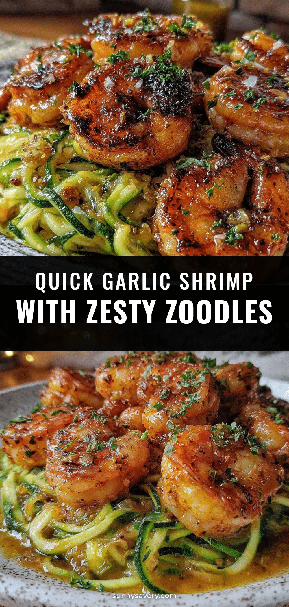 garlic shrimp with zucchini noodles recipe
