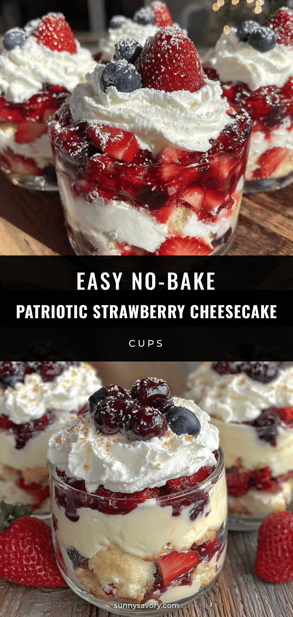 no bake strawberry cheesecake trifle cups recipe