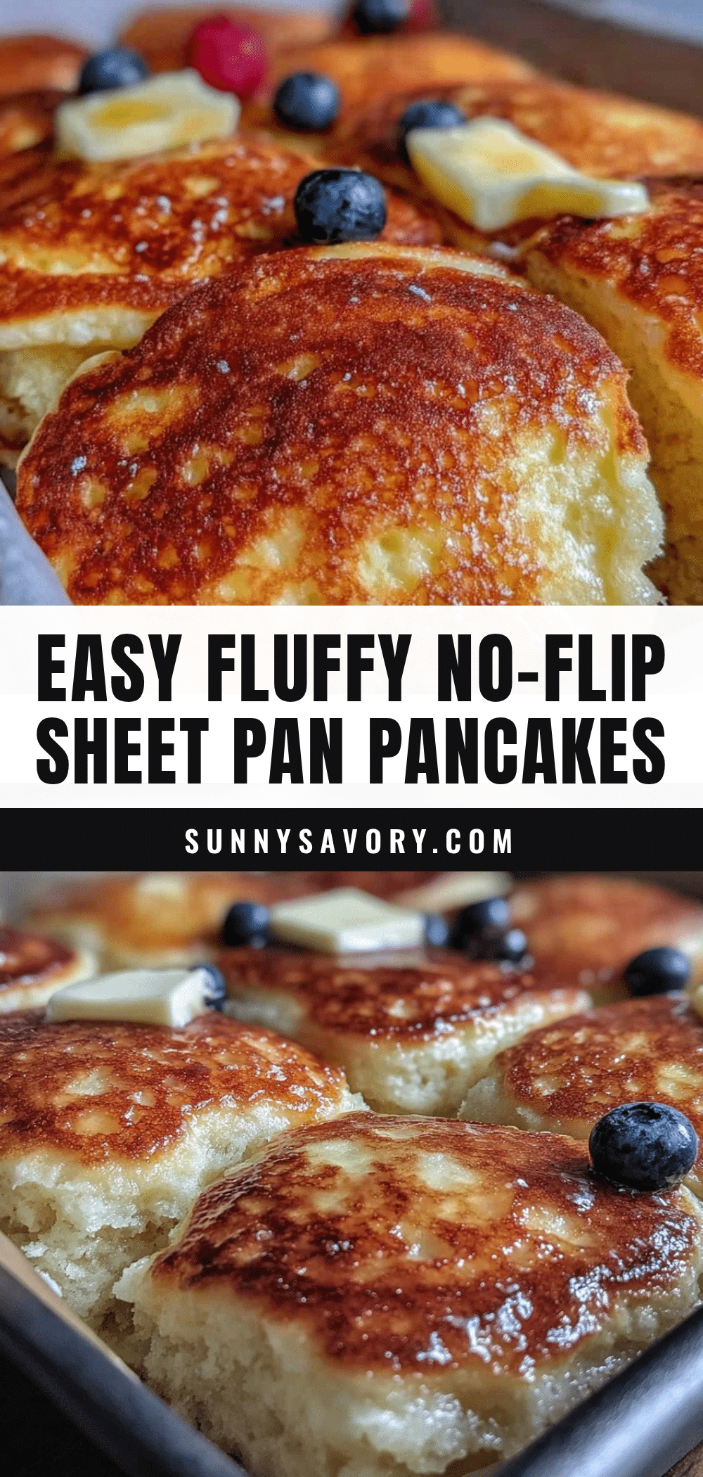 no-flip sheet pan pancakes recipe