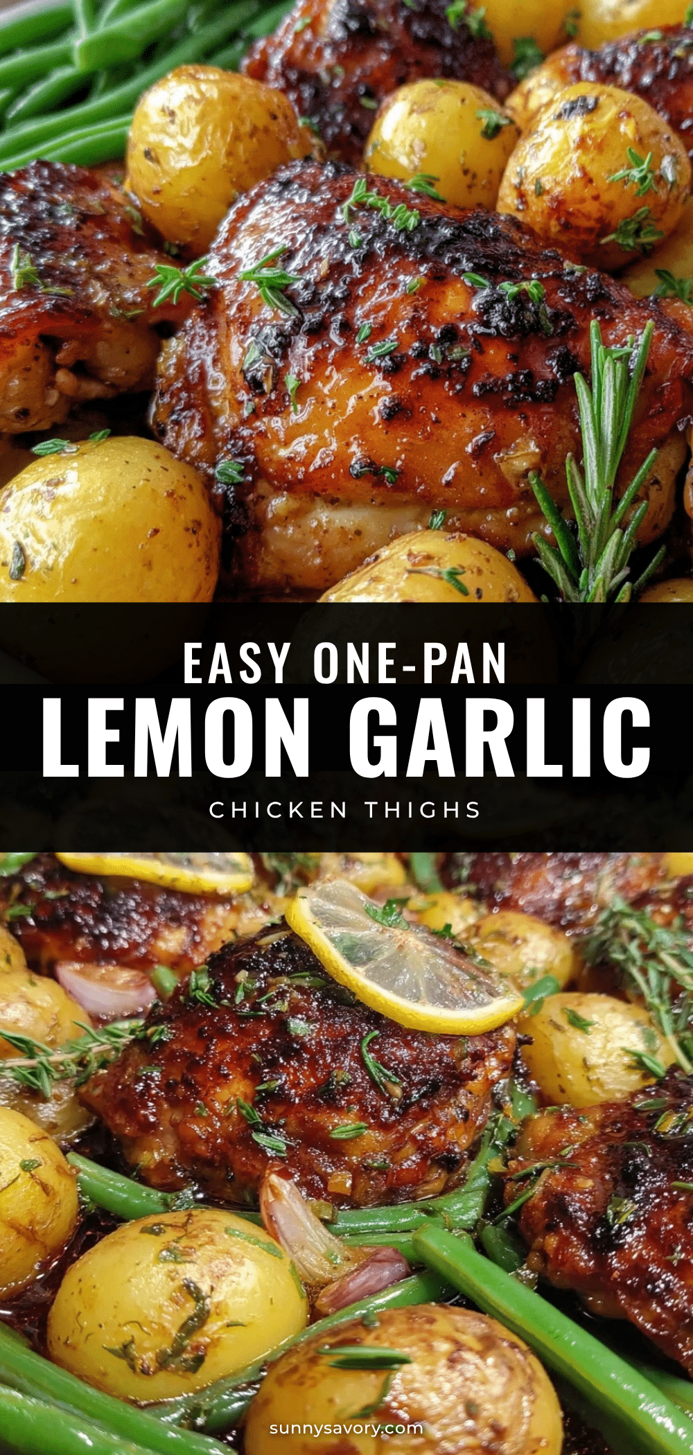 one-pan lemon garlic baked chicken thighs recipe