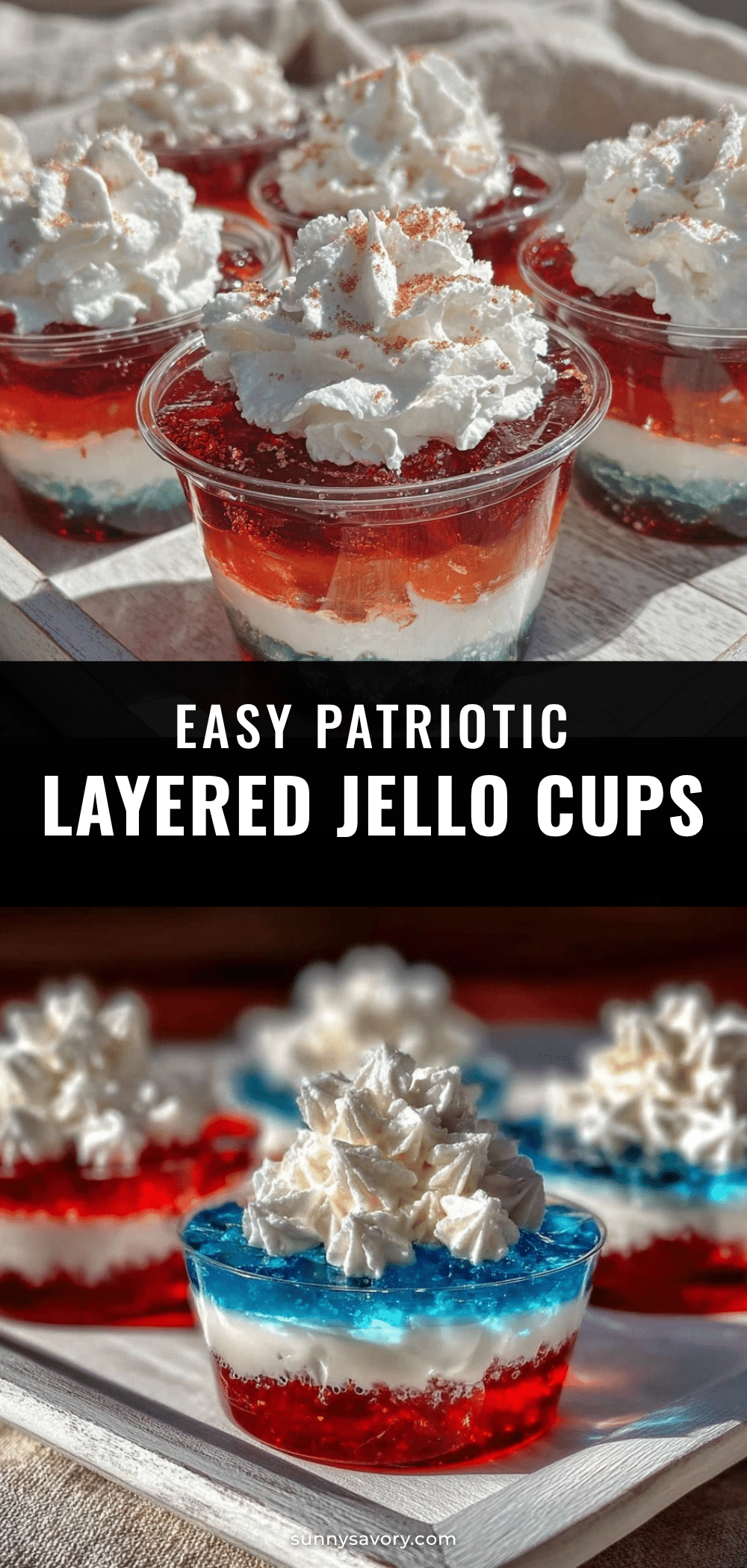 patriotic layered jello cups recipe