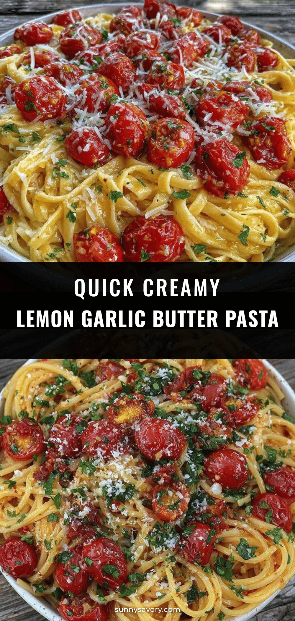 Quick Creamy Lemon Garlic Butter Pasta recipe