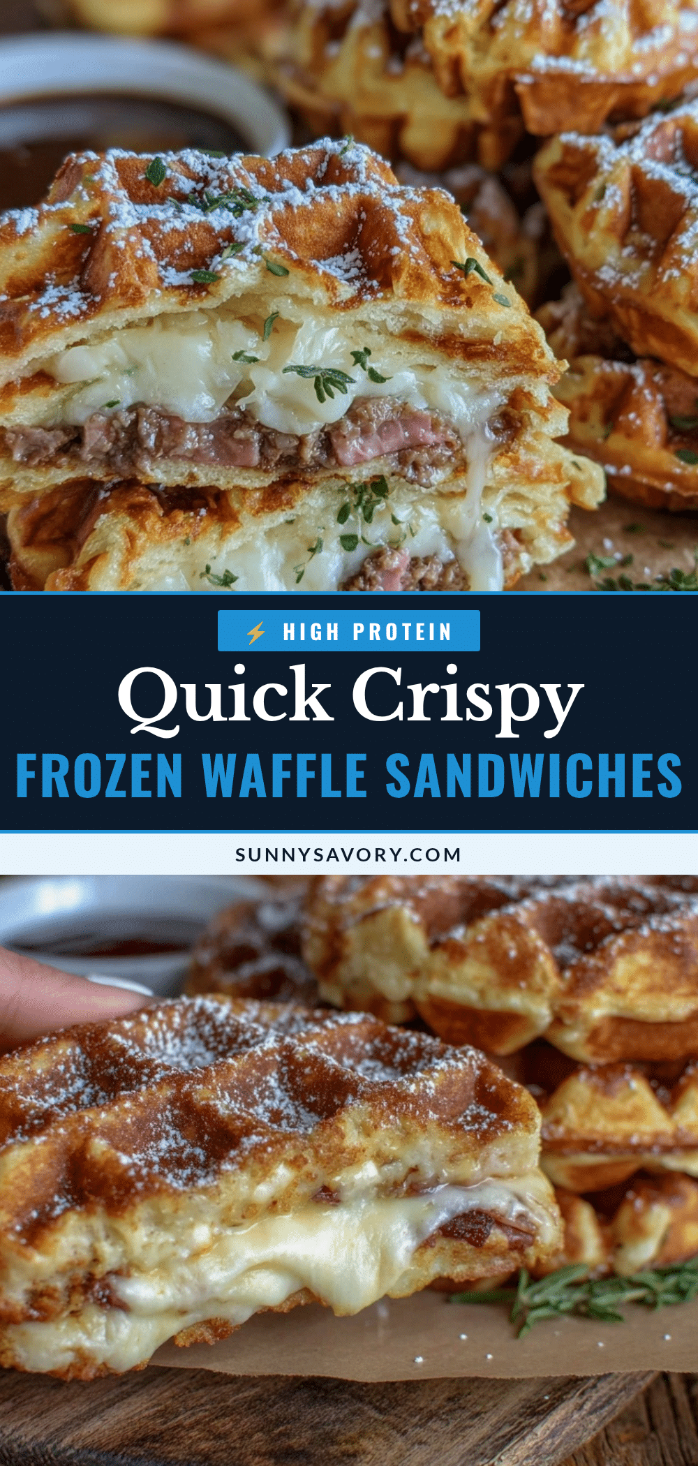 quick crispy frozen waffle sandwiches recipe