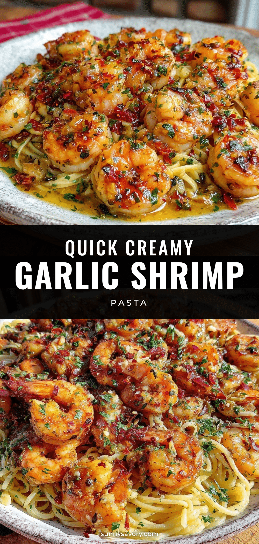 quick garlic shrimp and pasta recipe recipe