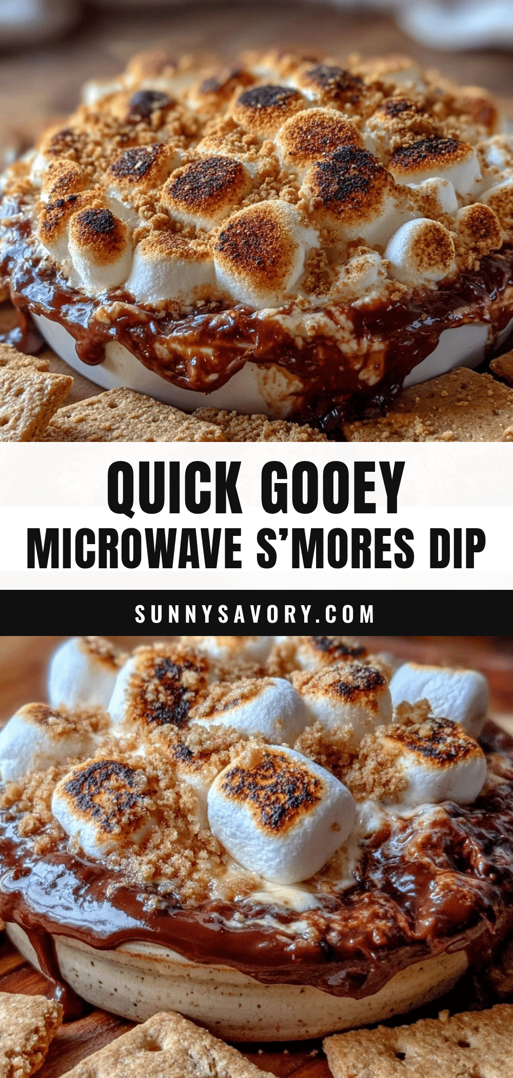Quick Gooey Microwave S’mores Dip recipe