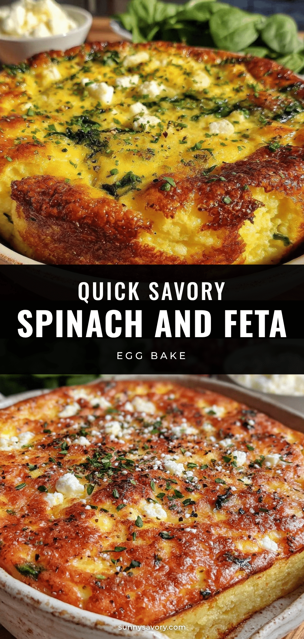 quick spinach and feta egg bake recipe