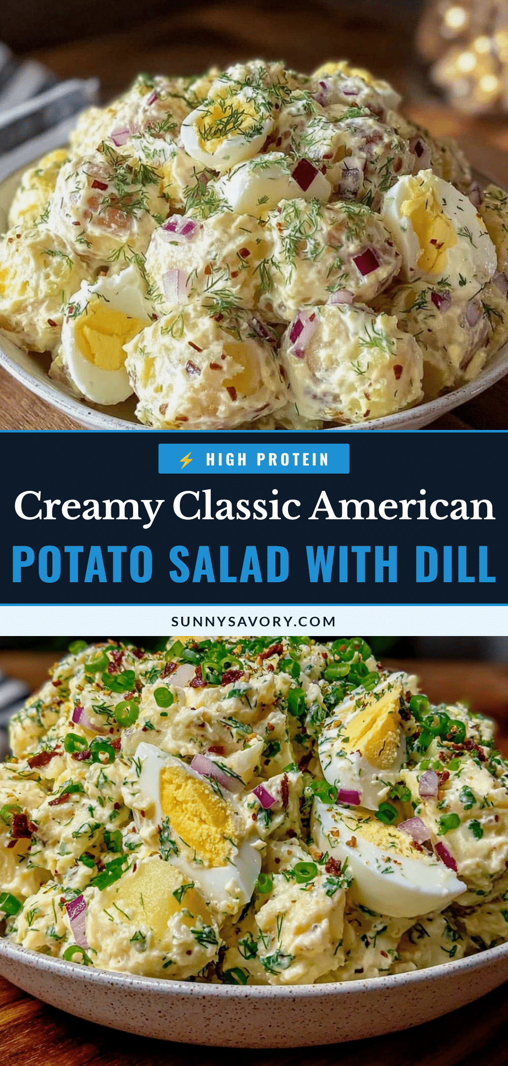 classic American potato salad with dill recipe