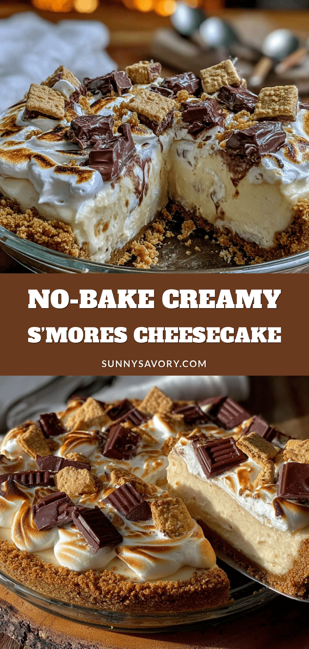 creamy no-bake s’mores cheesecake recipe