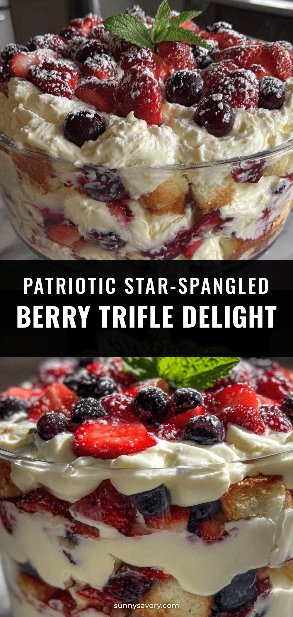 creamy star-spangled berry trifle recipe