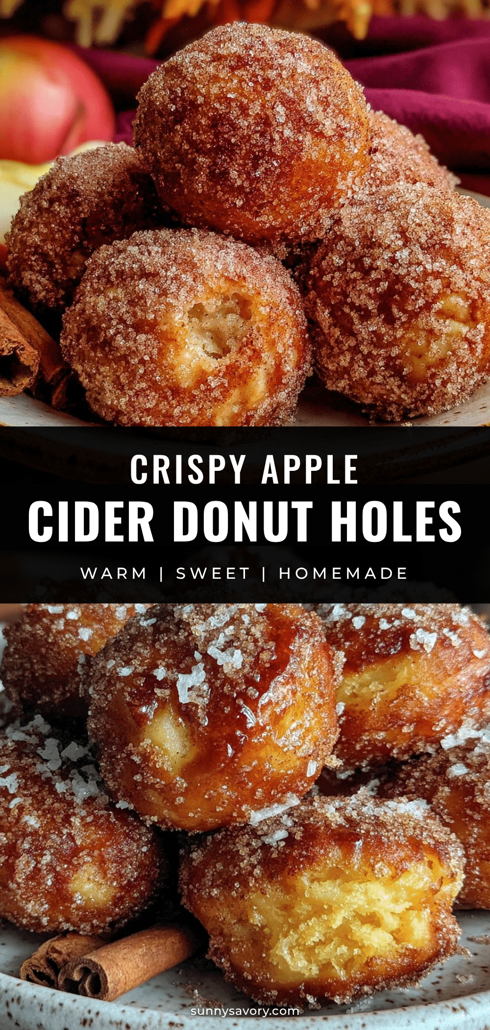 crispy apple cider donut holes recipe