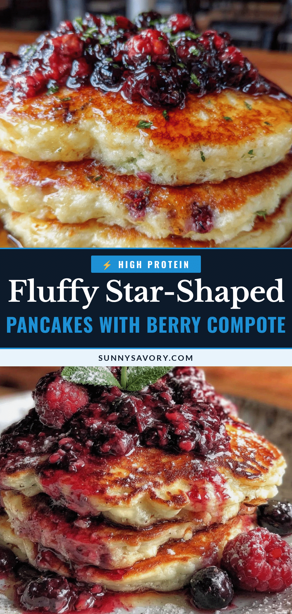 fluffy star-shaped pancakes recipe