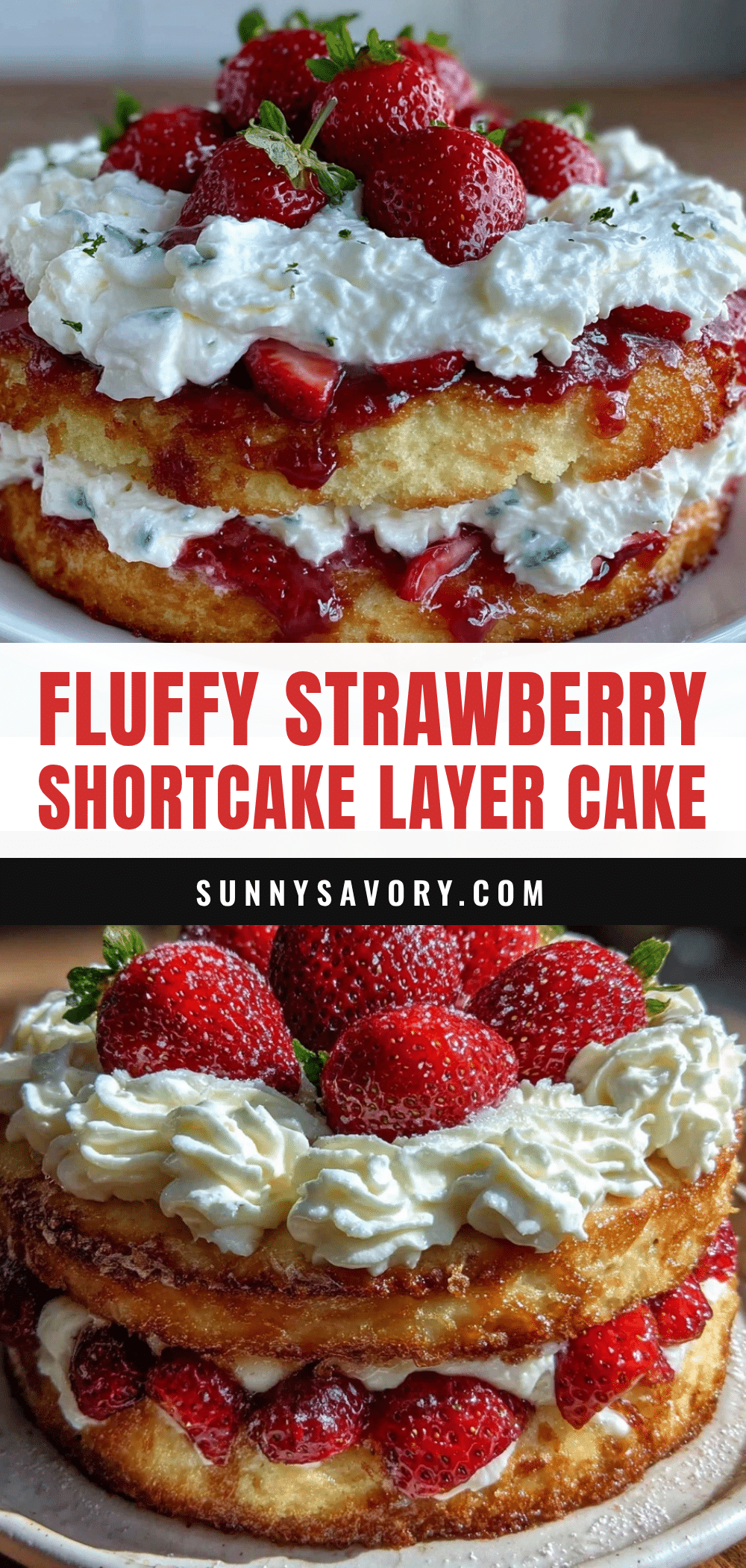 fluffy strawberry shortcake layer cake recipe