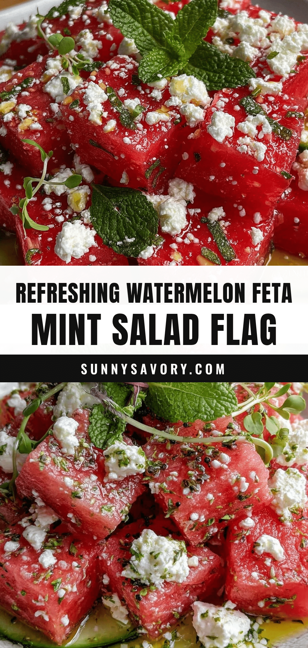fresh watermelon feta mint salad recipe